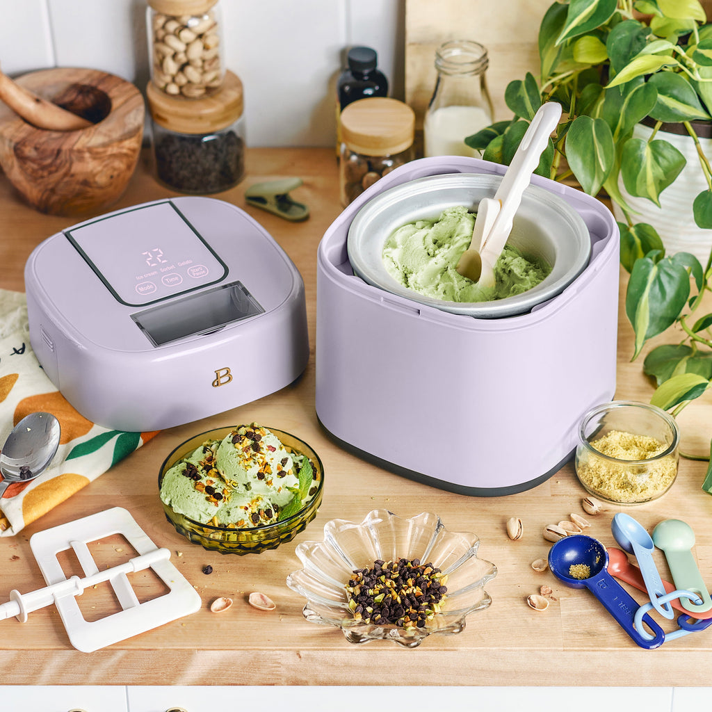 Beautiful 1.5 Qt Ice Cream Maker with Touch Activated Display, White Icing by Drew Barrymore