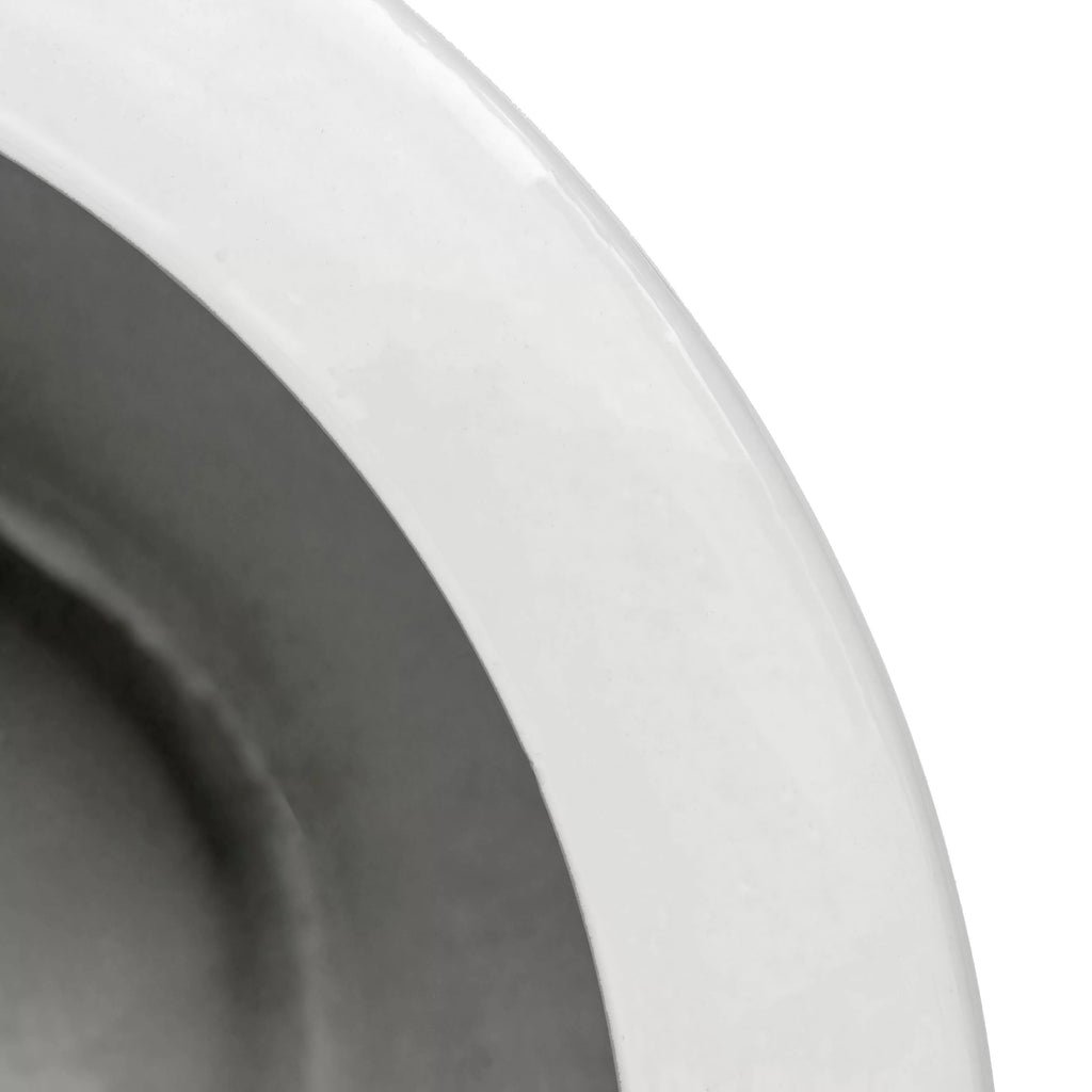 14" White Porcelain Fishbowl