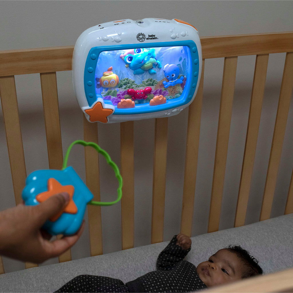 Baby Einstein Sea Dreams Soother Baby Sleep Sound Machine with Remote, Multicolor