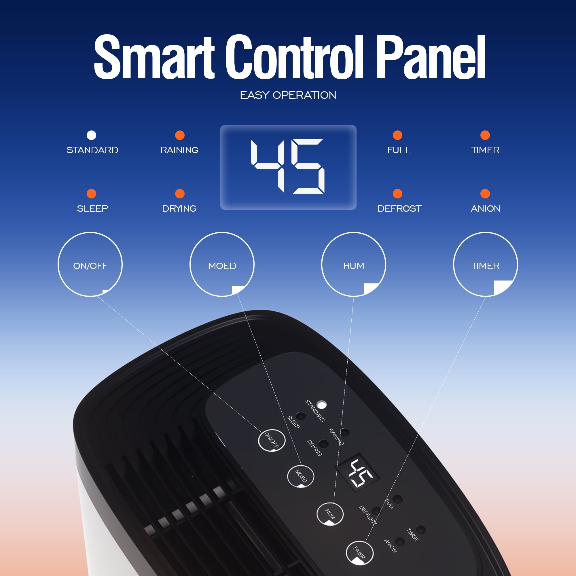 AIRPLUS Dehumidifiers, 30 Pint Dehumidifiers with Drain Hose, 1,500 Sq. ft. Dehumidifier for Home, Rebuilt Dehumidifiers for Basement, AP1907, White