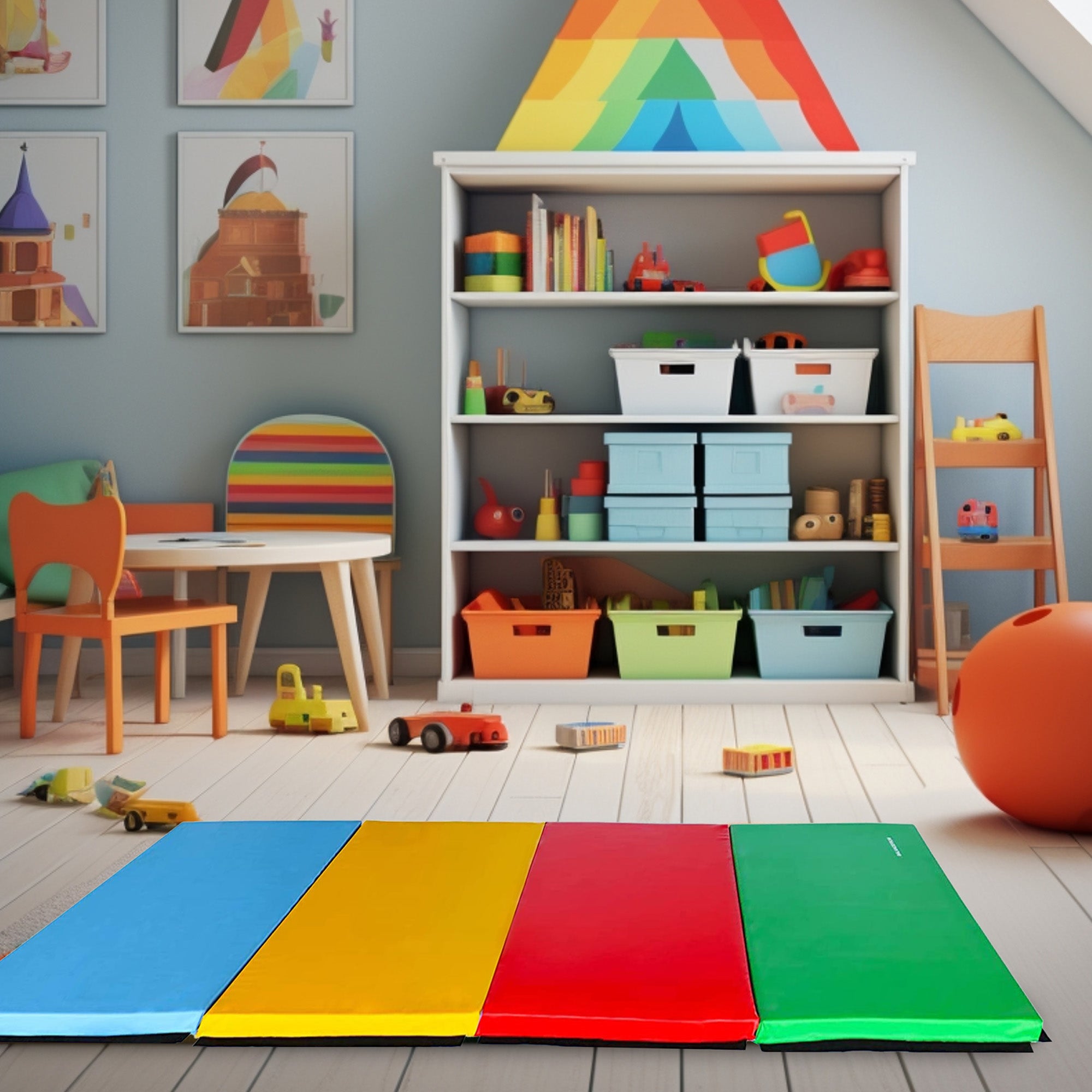 BalanceFrom Fitness 4' x 10' x 2" All Purpose Gymnastic Folding Gym Exercise Aerobics Mat