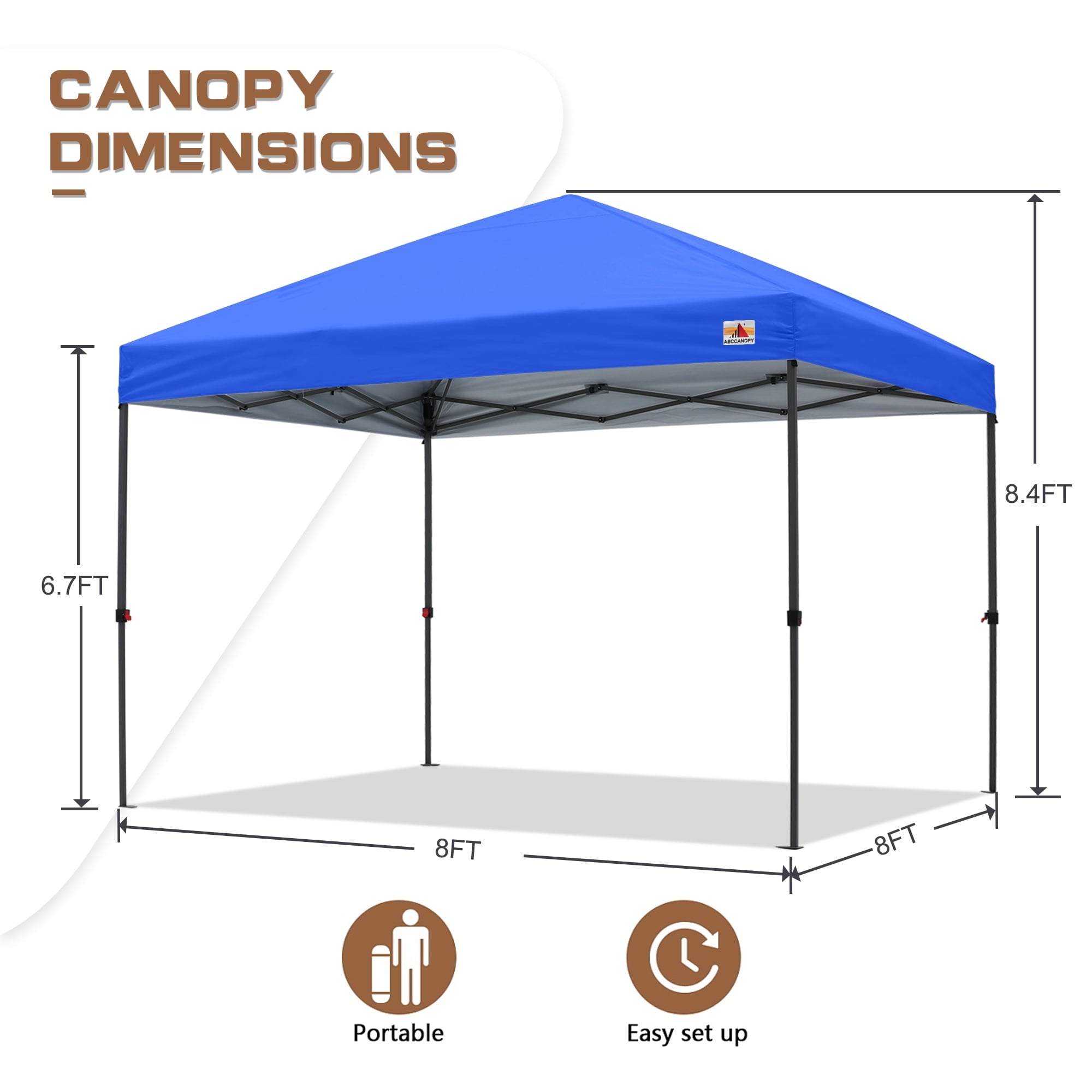 ABCCANOPY 10 ft x 10 ft Easy Pop up Outdoor Canopy Tent, White