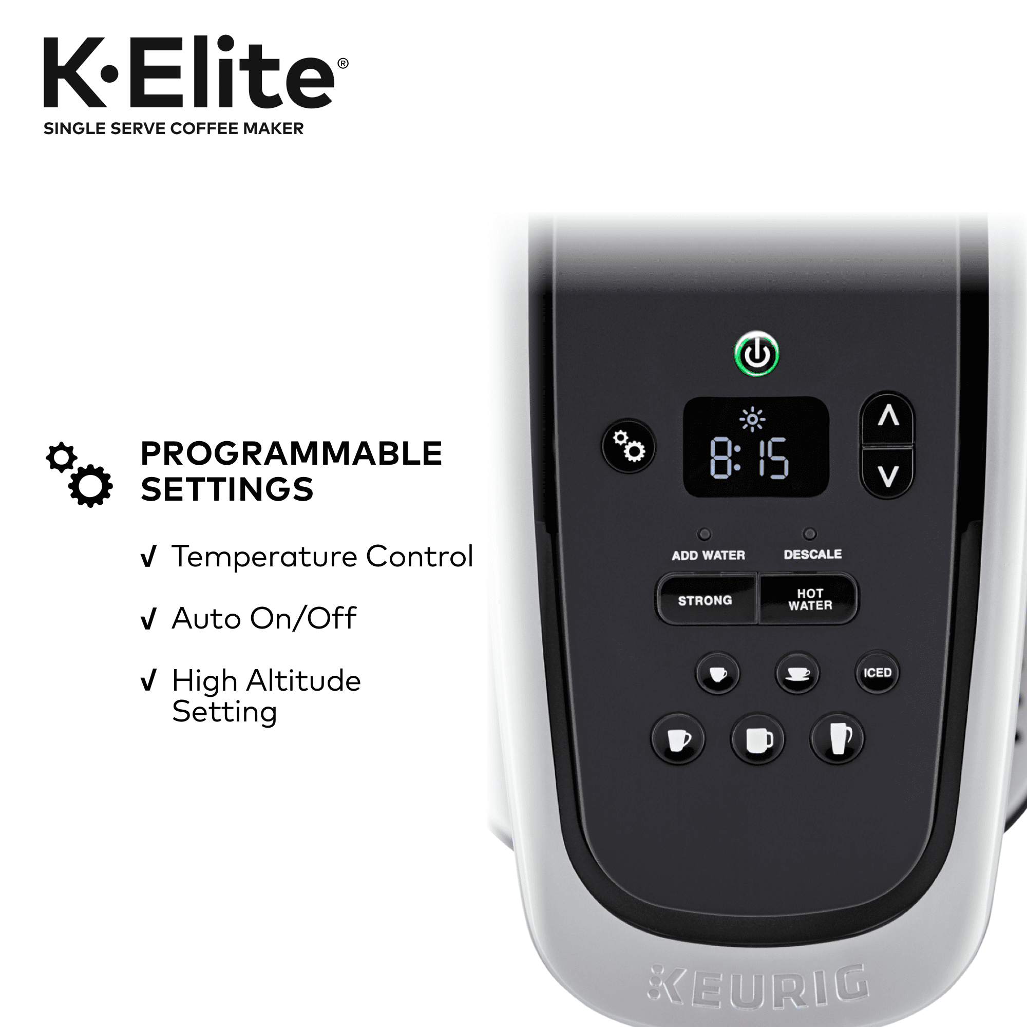 Keurig K-Elite, Single Serve K-Cup Pod Coffee Maker, Brushed Gold