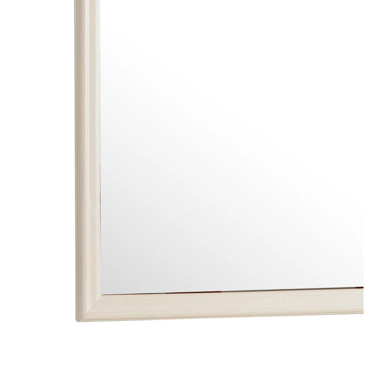 38 in. x 38 in. Classic Square Wood Framed Dresser Mirror - Beige