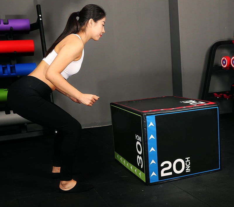 BalanceFrom 3 in 1 - 20"x24"x30" Foam Plyometric Box Jumping Exercise, 16-Pound