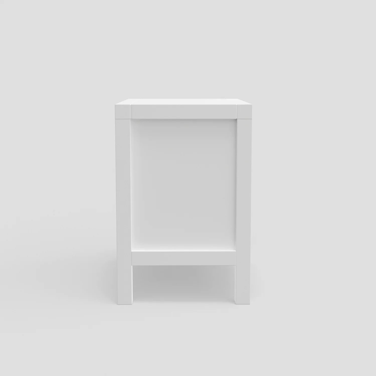 Alpine Furniture Carmel Wood 2 Drawer Nightstand in White