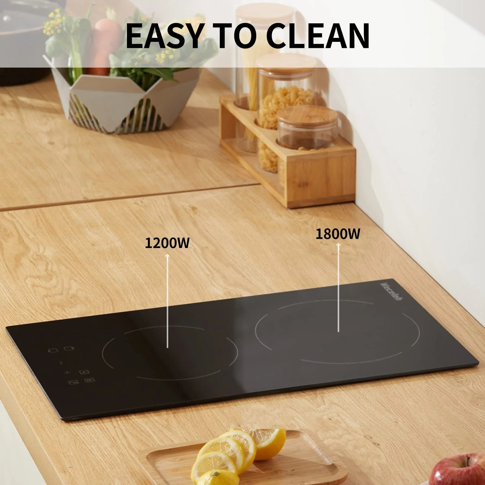 12 inch Electric Cooktop, 2 Burner Electric Stove, 220V, 3000W (No Plug)