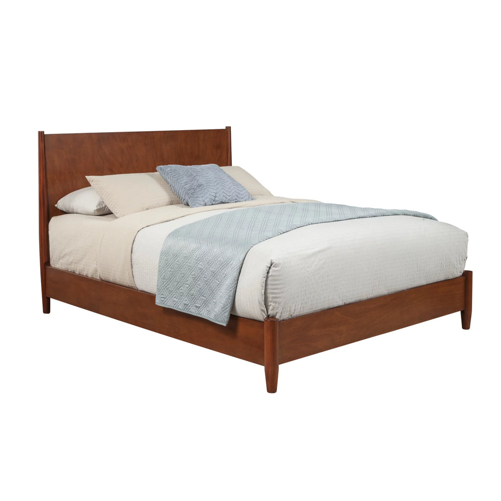 Alpine Furniture Flynn Full Platform Bed in Acorn