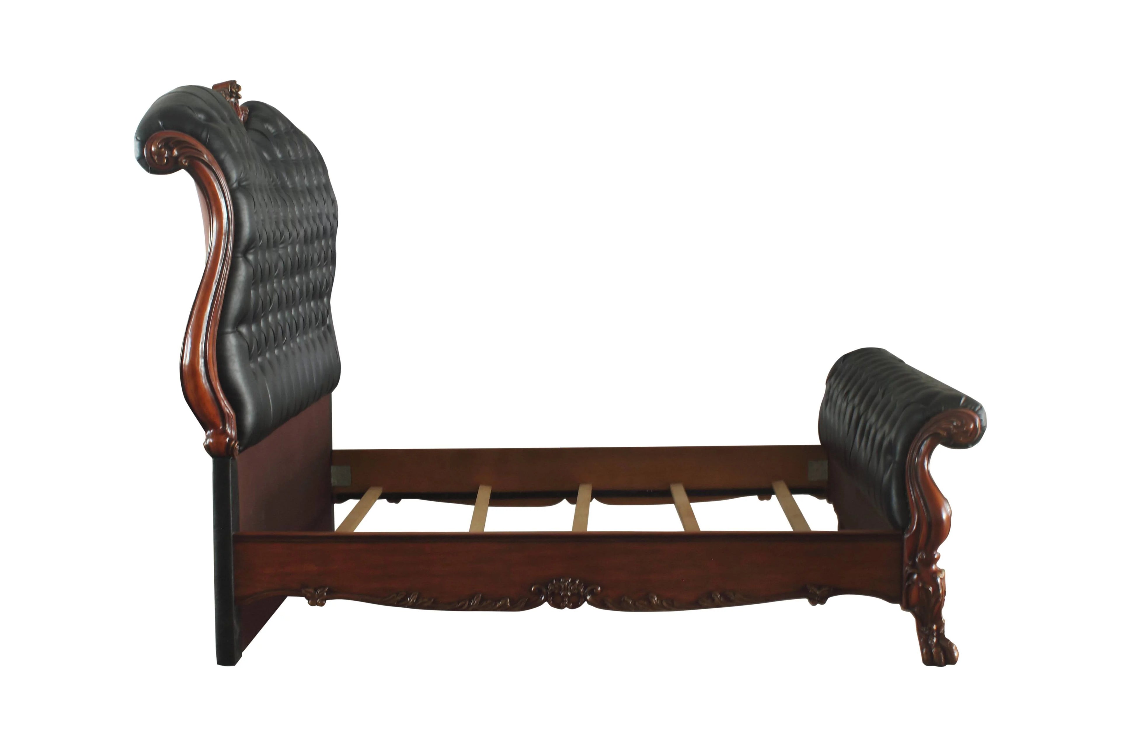 ACME Dresden Queen Bed in PU and Cherry Oak