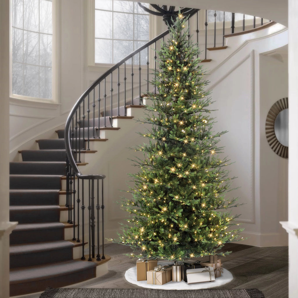 10 ft Pre-Lit Slim Balsam Artificial Fir Tree