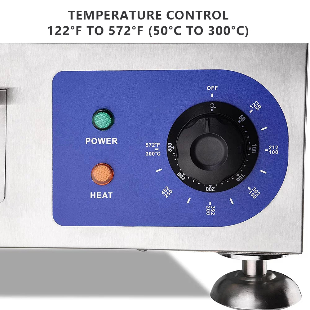 14" Countertop Electric Griddle for Pancakes Pizzas Steaks Burgers Bacon Breakfast Grilled Cheese (1500W)