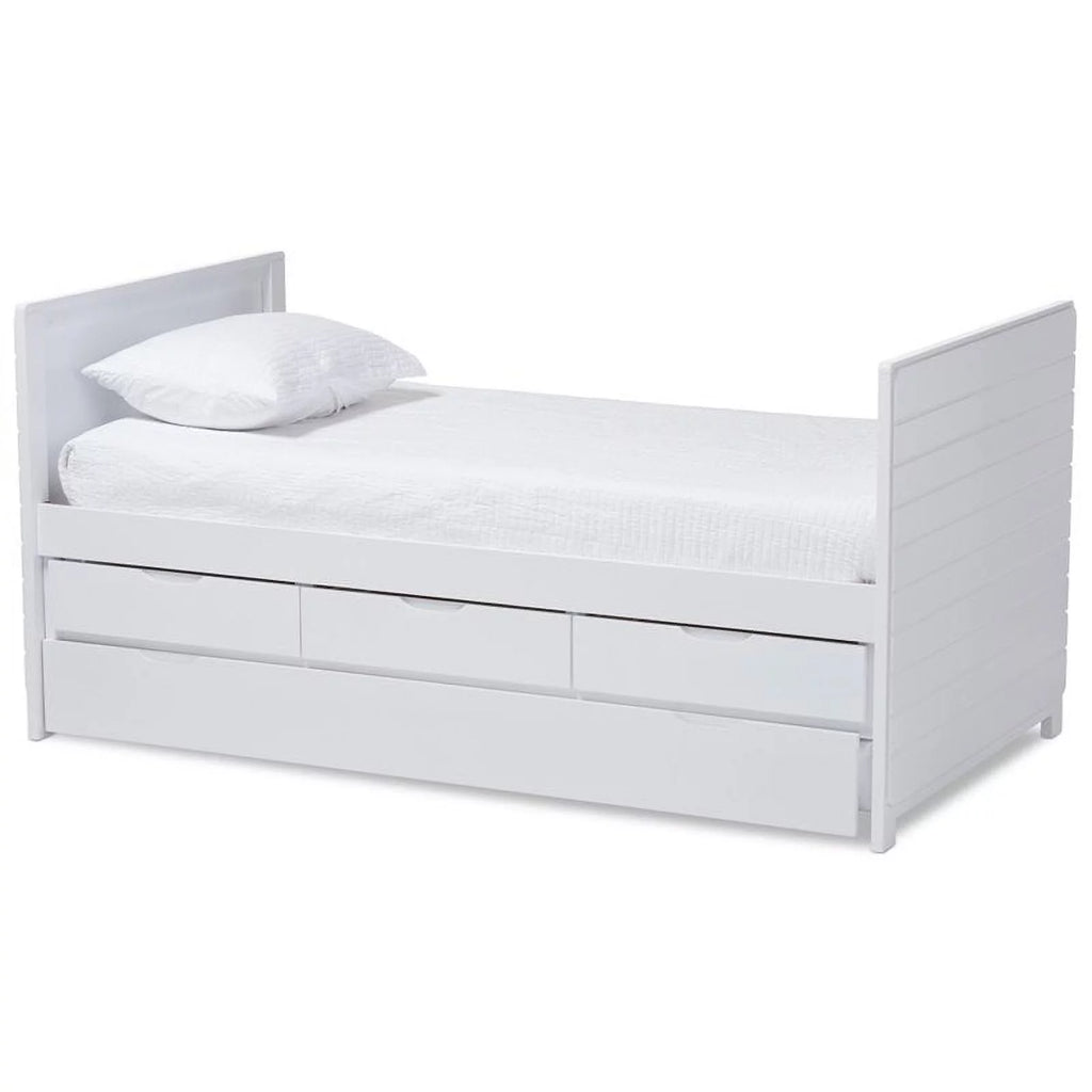 Baxton Studio Linna Storage Daybed with Trundle in White