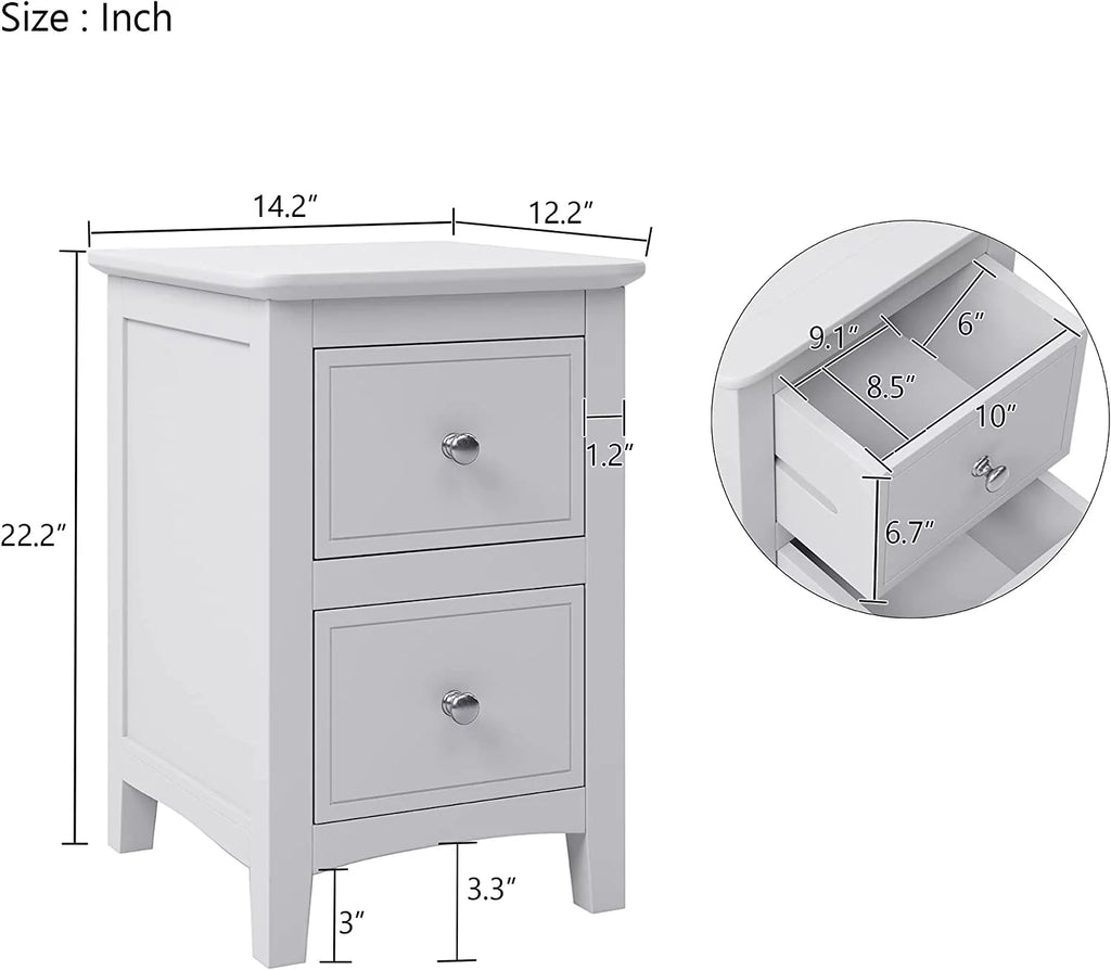 Bedroom Sets, 3 Pieces Bedroom Sets With Full Size Bed, Nightstand End Table And Dresser, Wood Bedroom Furniture Set (White_Full, 3 Piece)