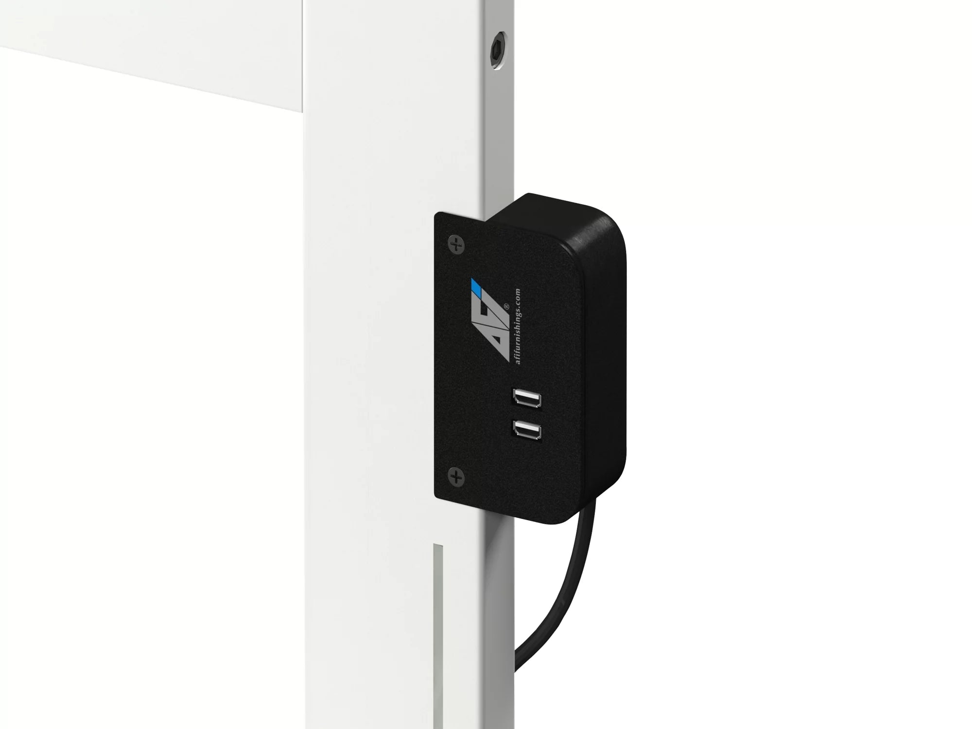 AFI Charlotte Queen Solid Wood Low Profile Platform Bed, White