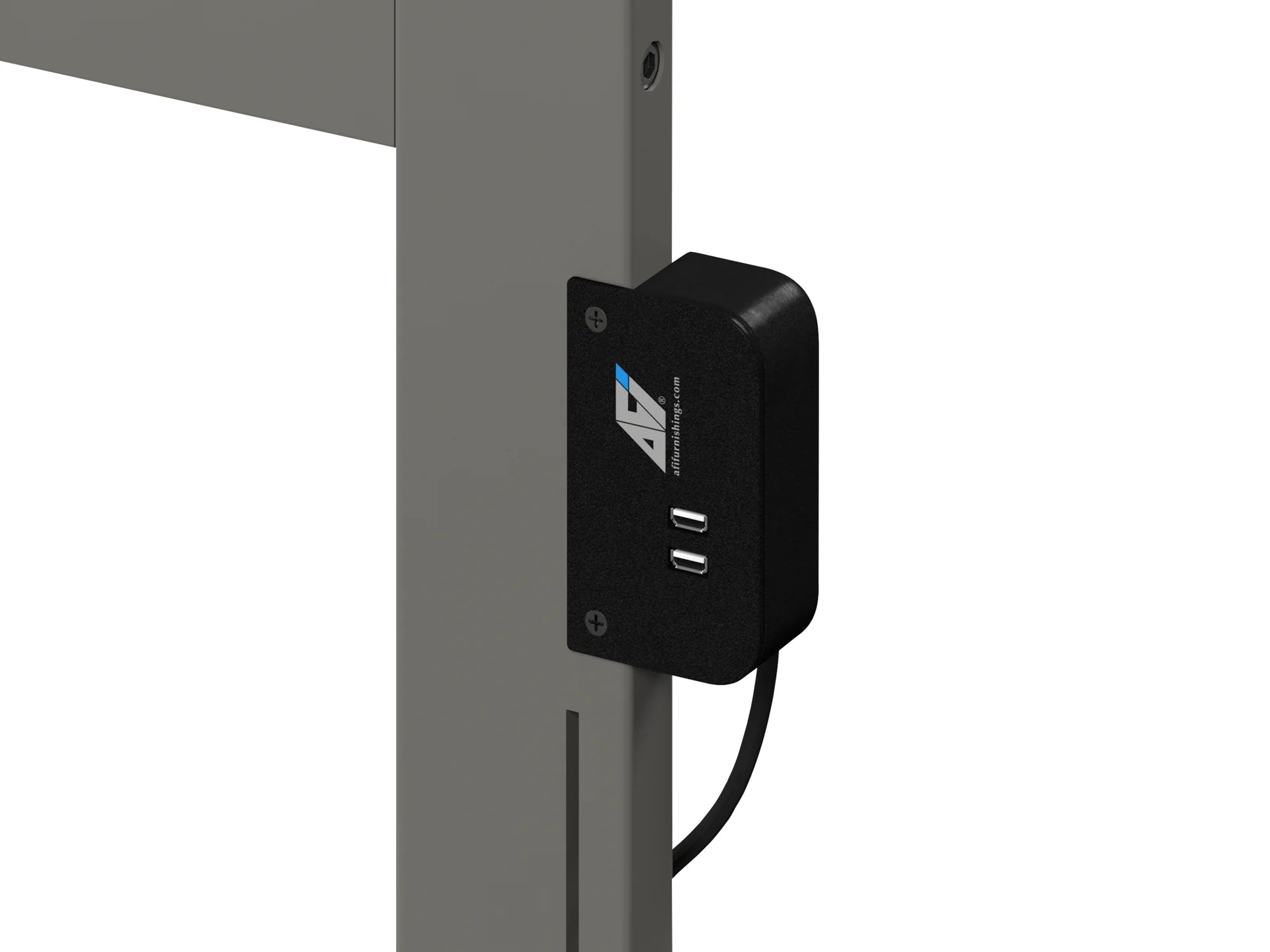 AFI Orlando Queen Wood Platform Bed with Headboard Footboard & Twin XL Trundle, Grey