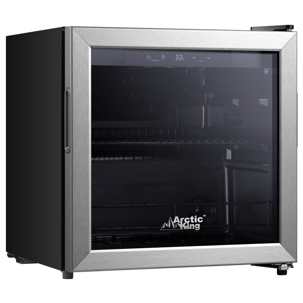 Arctic King 48-Can Stainless Steel Beverage Fridge & Cooler with Electrical Control, ARV48B1AST