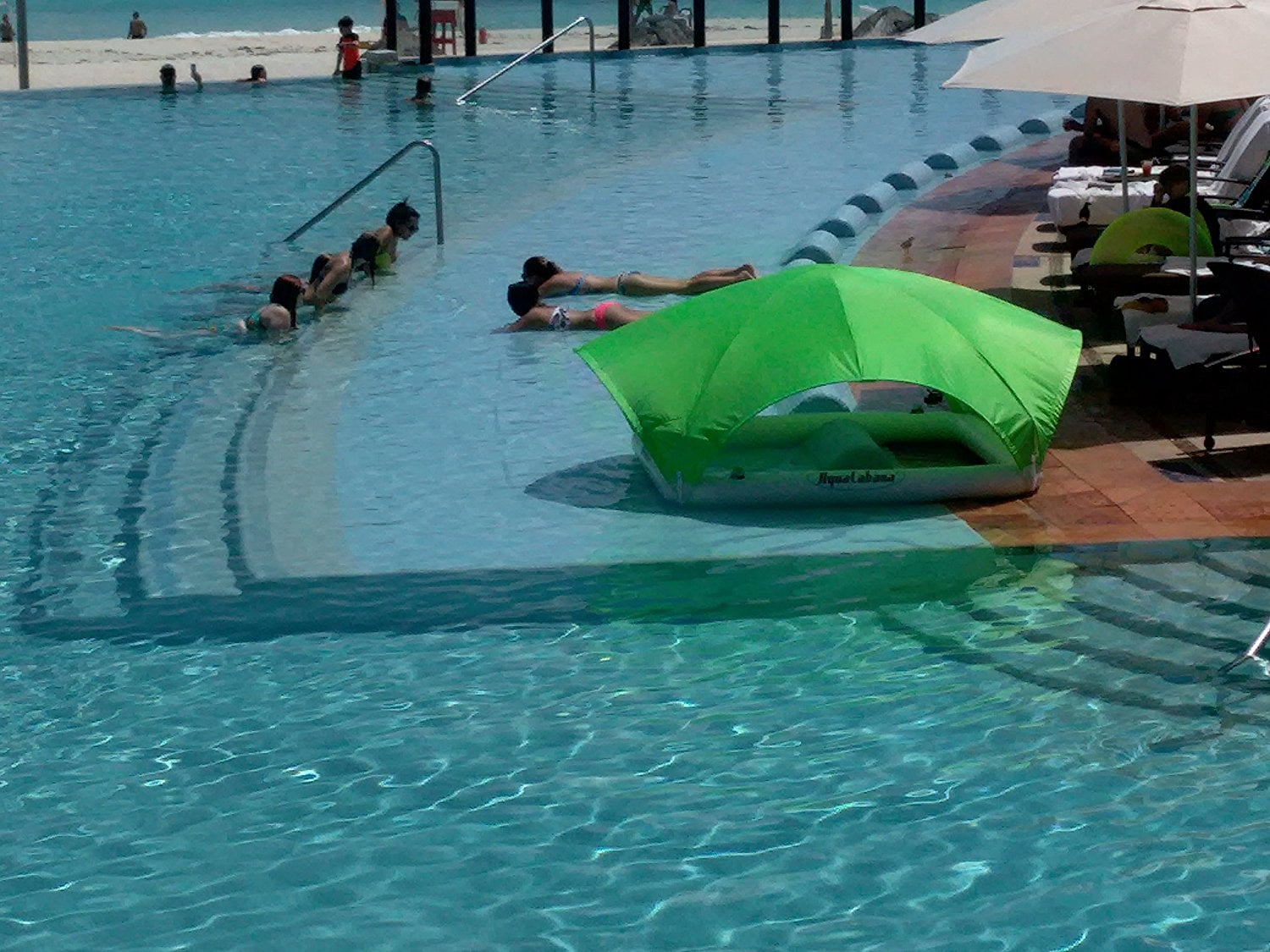 Aqua Cabana 6' x 6' Inflatable Canopy for Swimming Pool, Lake, and Beach
