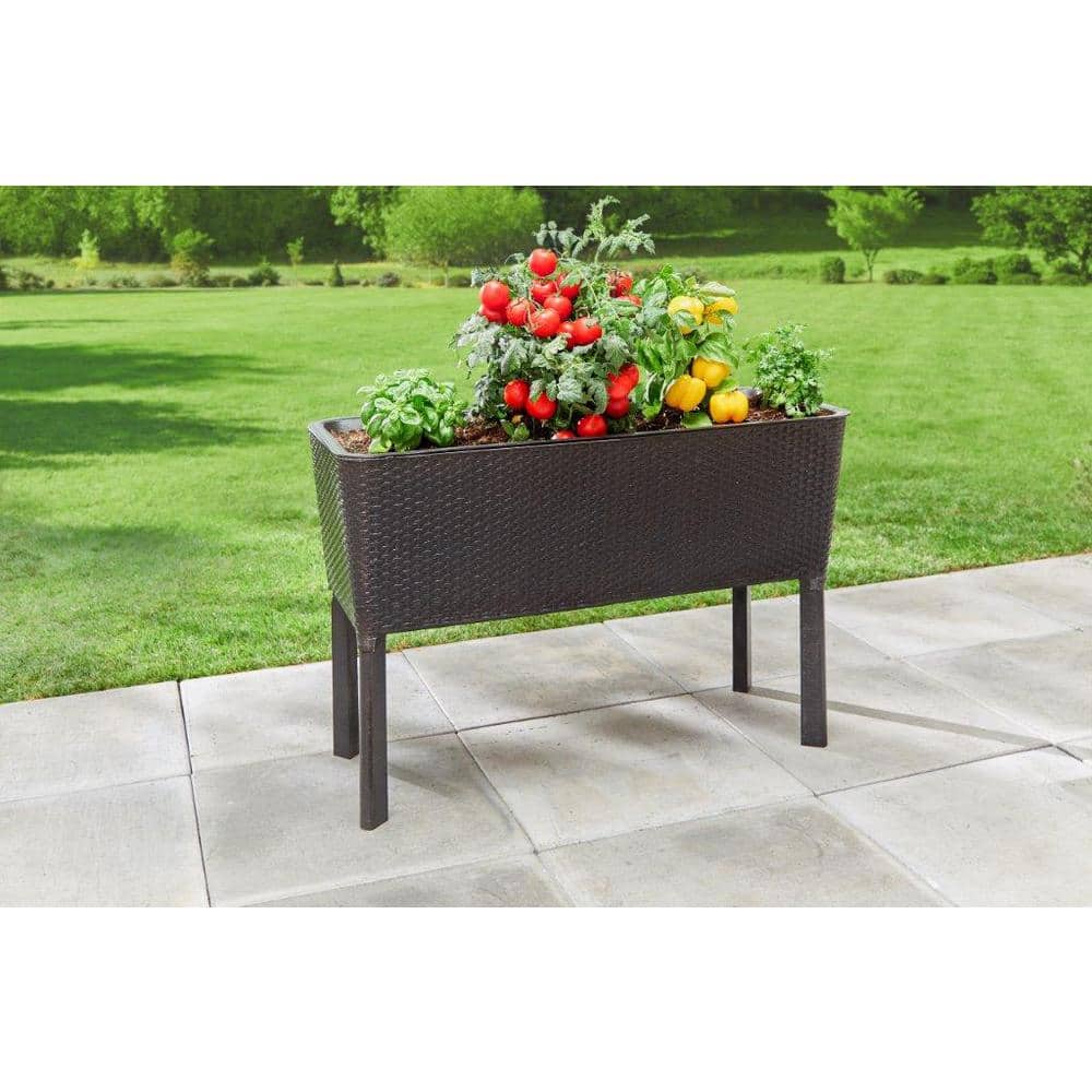 44.5 in. W x 15.25 in. H Easy Grow Elevated Resin Garden Bed Large