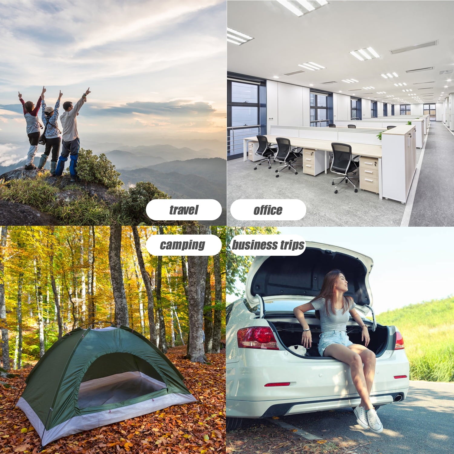 AYAOQIANG Double Sleeping Bag for Adult, Waterproof Sleeping Bag with 2 Pillows and 2 Eye Masks Size XL