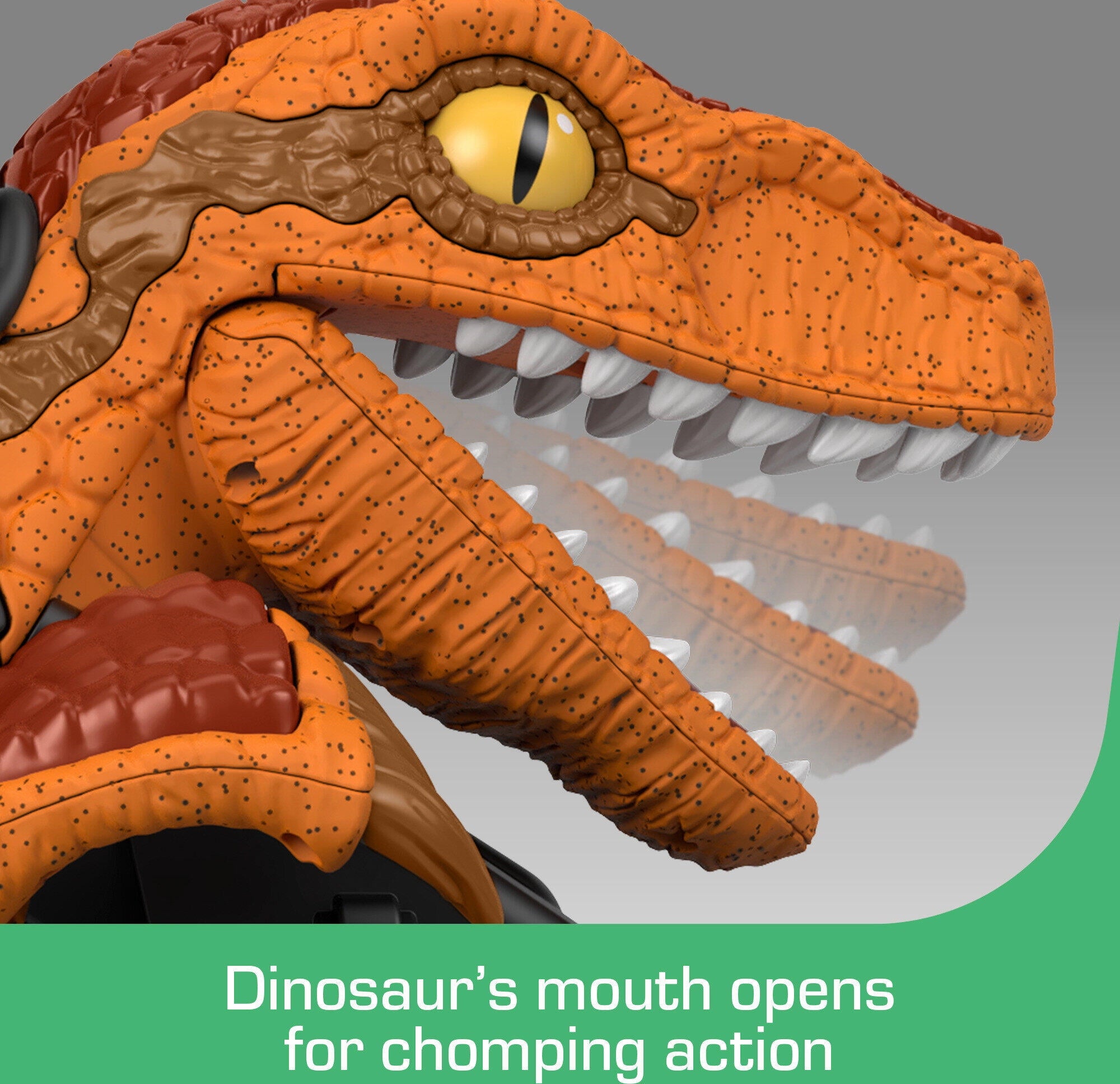 12V Power Wheels Jurassic World Dino Racer Battery-Powered Ride-On ATV Dinosaur Toy, Orange