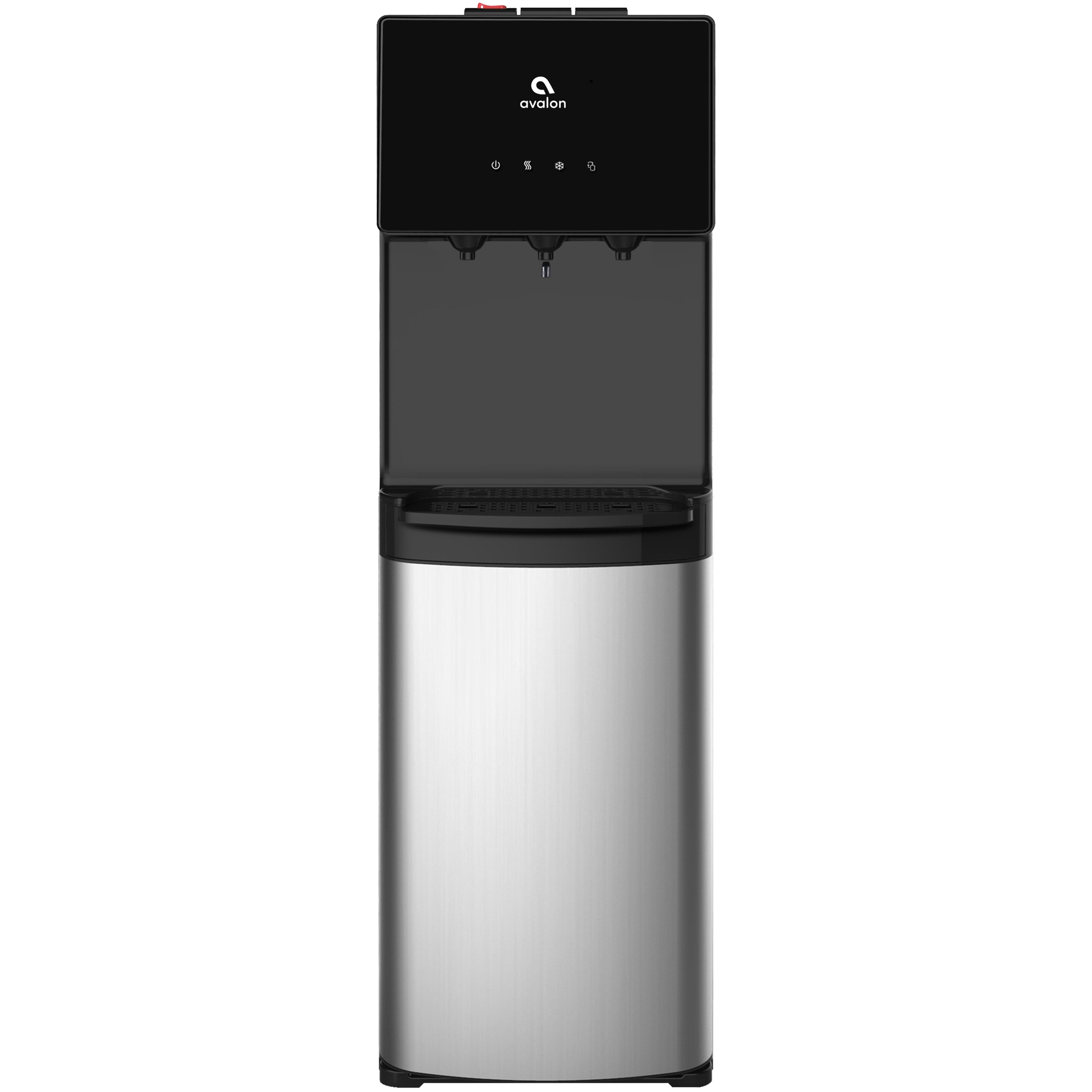 Avalon Bottom Load Water Cooler 3 Temp, Stainless/Black. 41 in