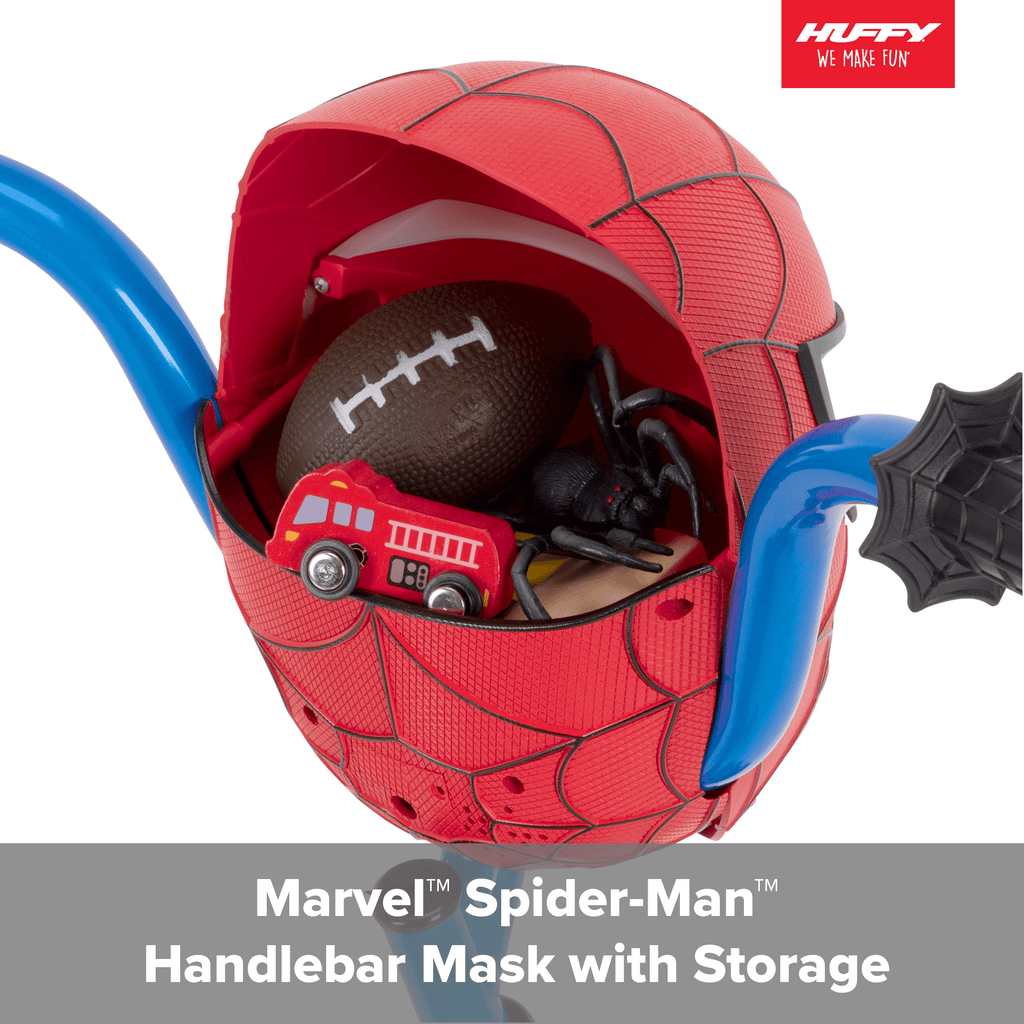 12" Marvel Spider-Man Bike with Training Wheels, for Boys', Red by Huffy