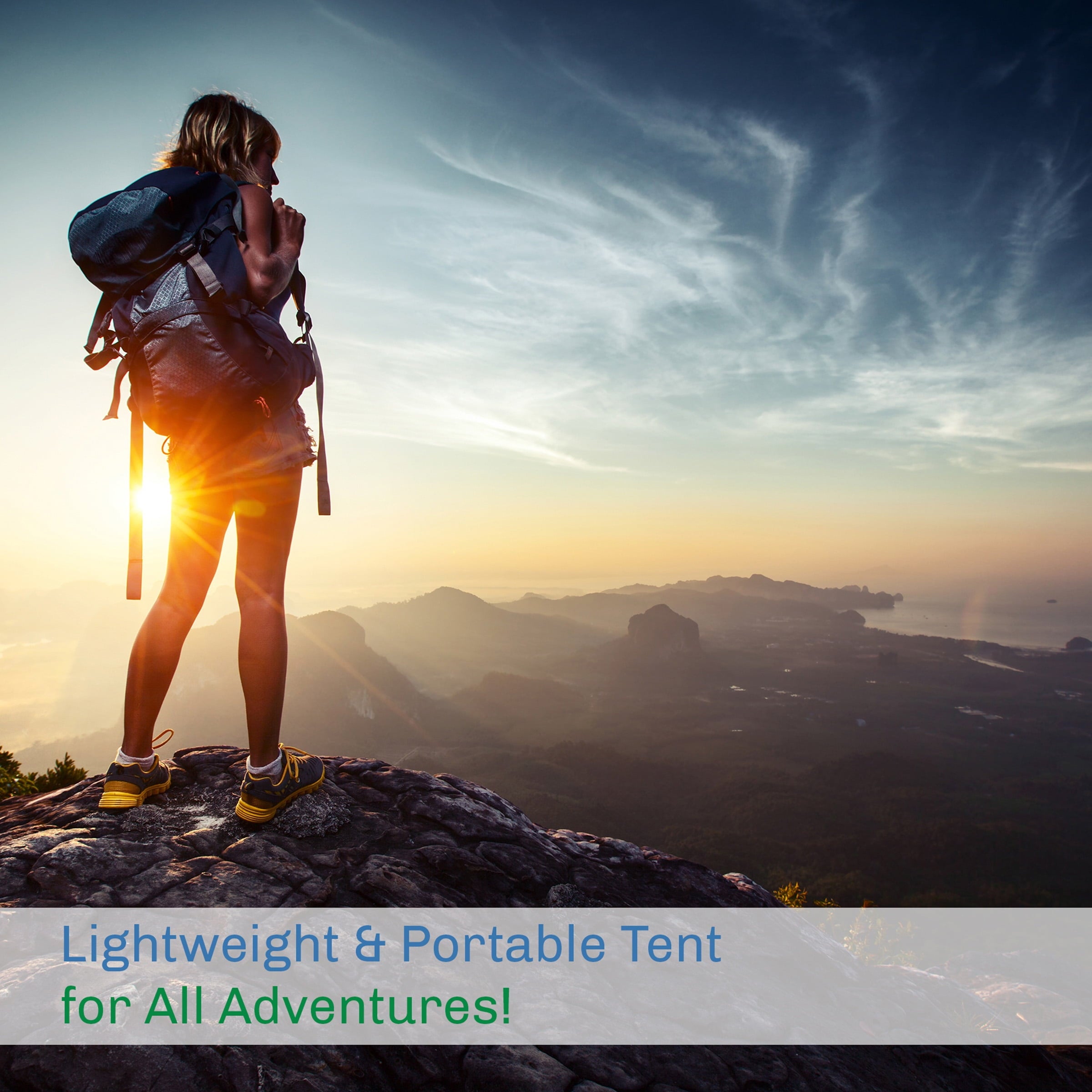 2-Person Dome Tent- Rain Fly & Carry Bag- Easy Set Up-Great for Camping Backpacking Hiking & Outdoor Music Festivals by Wakeman Outdoors (Yellow)