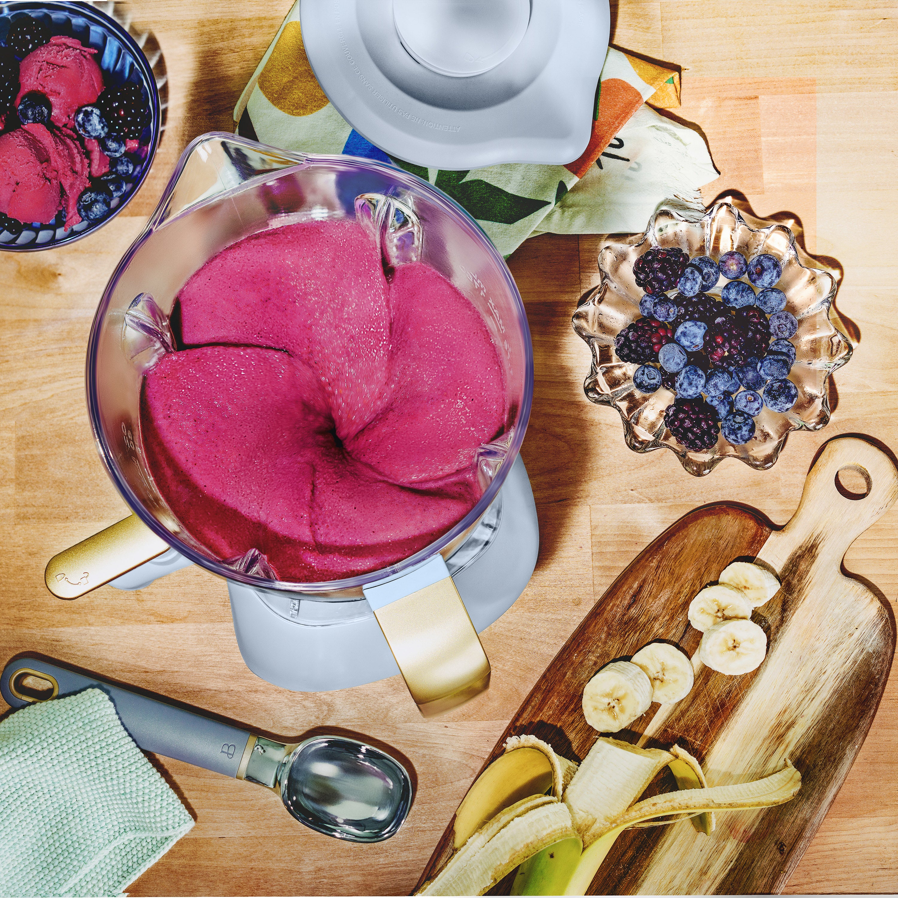 Beautiful Slush Crush 60 oz 4-Speed Frozen Drink Maker, White Icing by Drew Barrymore