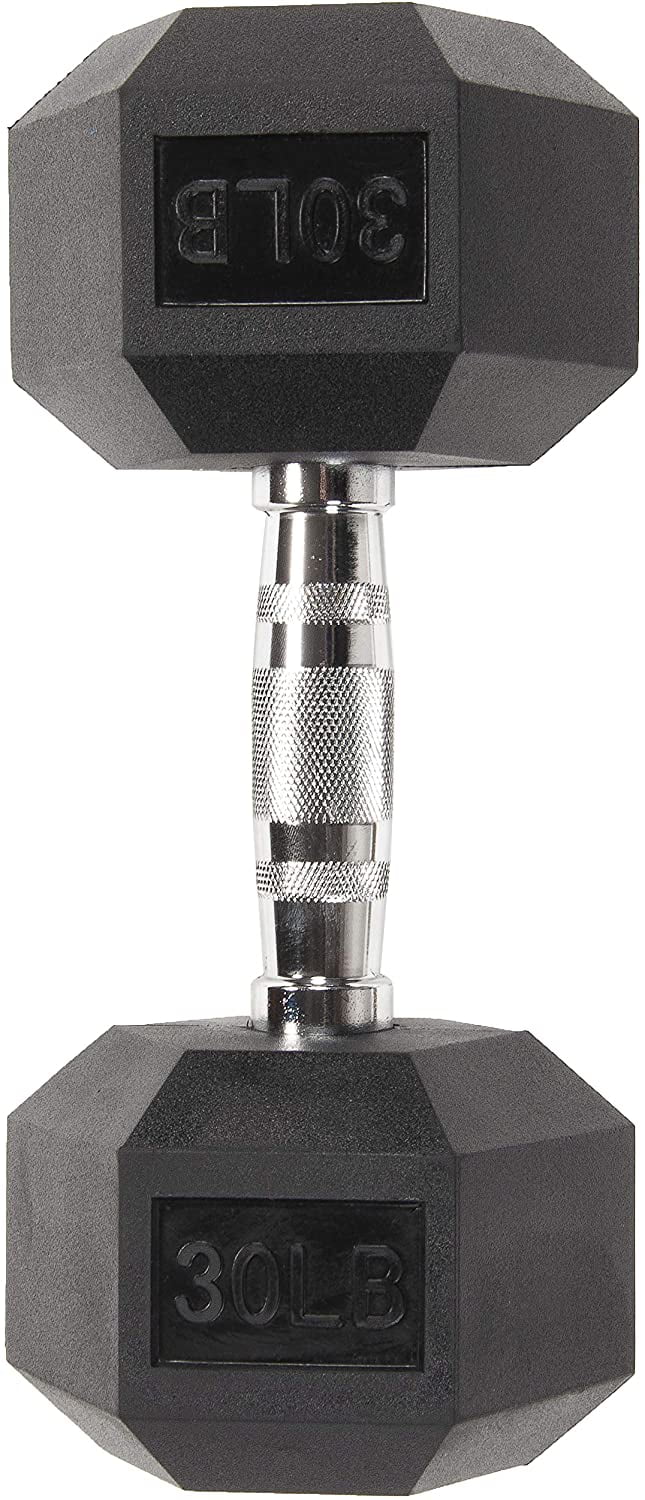 BalanceFrom Rubber Encased Hex Dumbbells, 20 Lbs. Pair