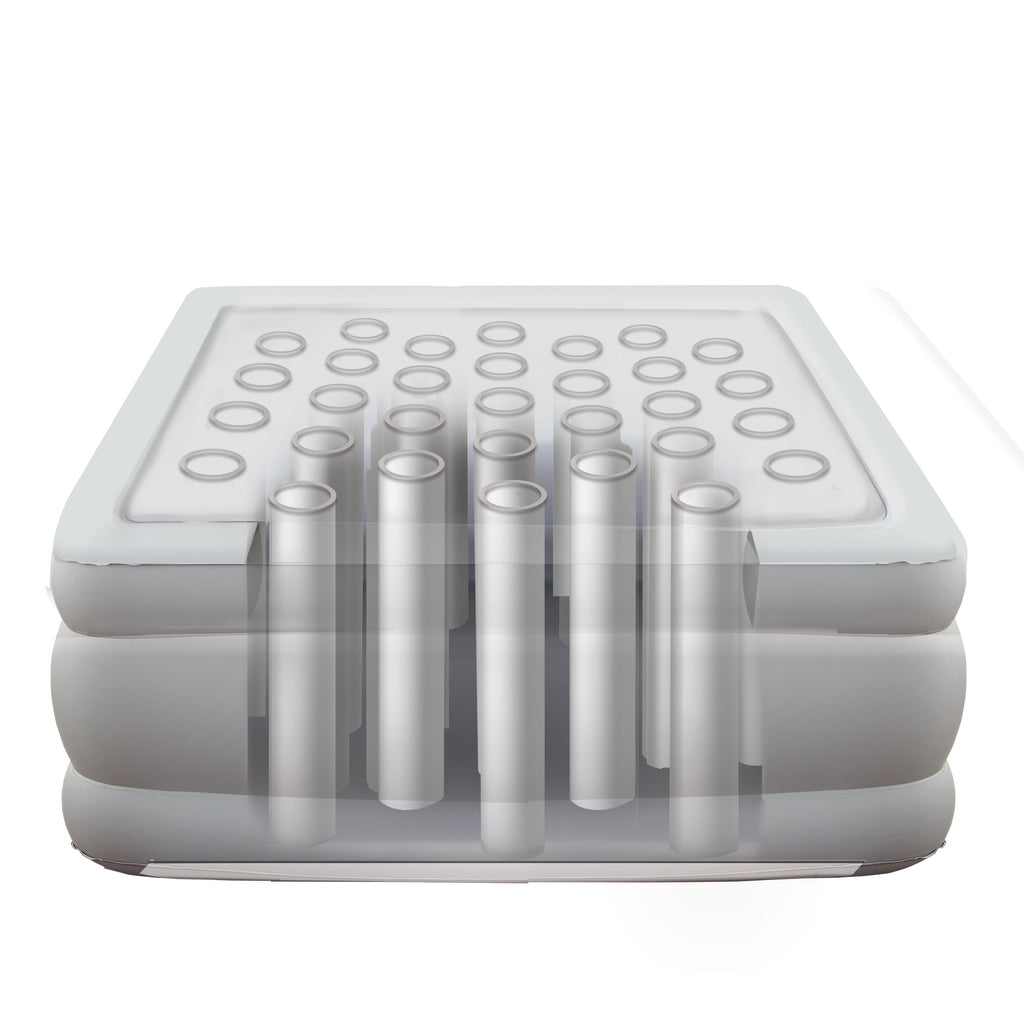 Beautyrest Sky Rise 18" Queen Air Bed Mattress, Raised Inflatable Blow-up Bed, Powerful Pump, Adjustable Firmness