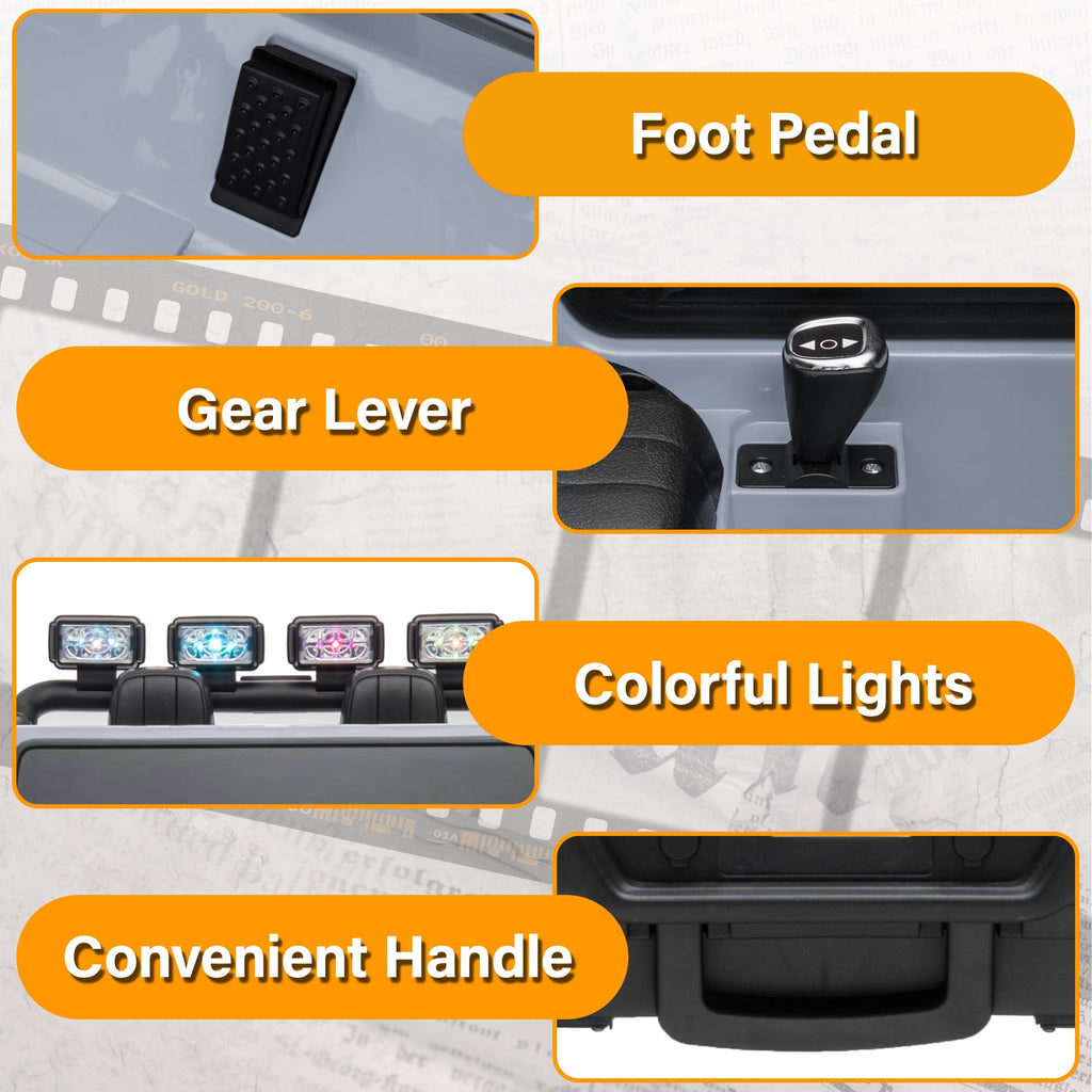 2 Seater 24V Ride on Car, Licensed Toyota Land Cruiser FJ40 Electric Truck with Remote Control, 4x80W Engine, Battery Powered Kid Car to Drive for Boy Girl, White