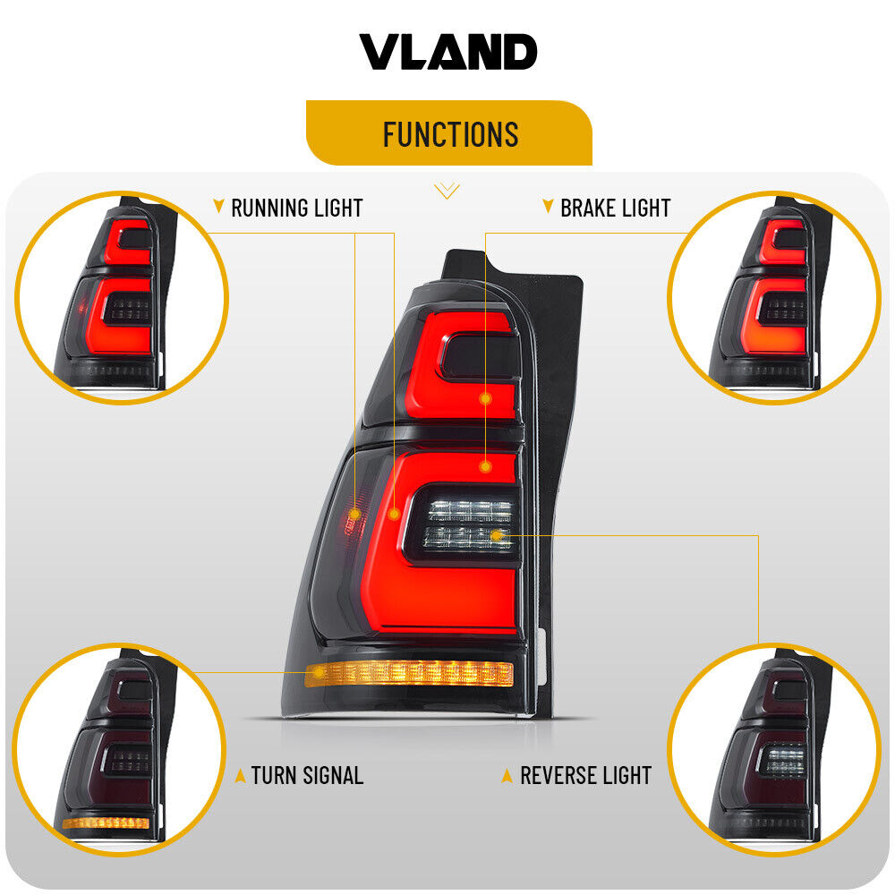 2003-2009 Toyota 4Runner Full LED Rear Tail Lights Assembly