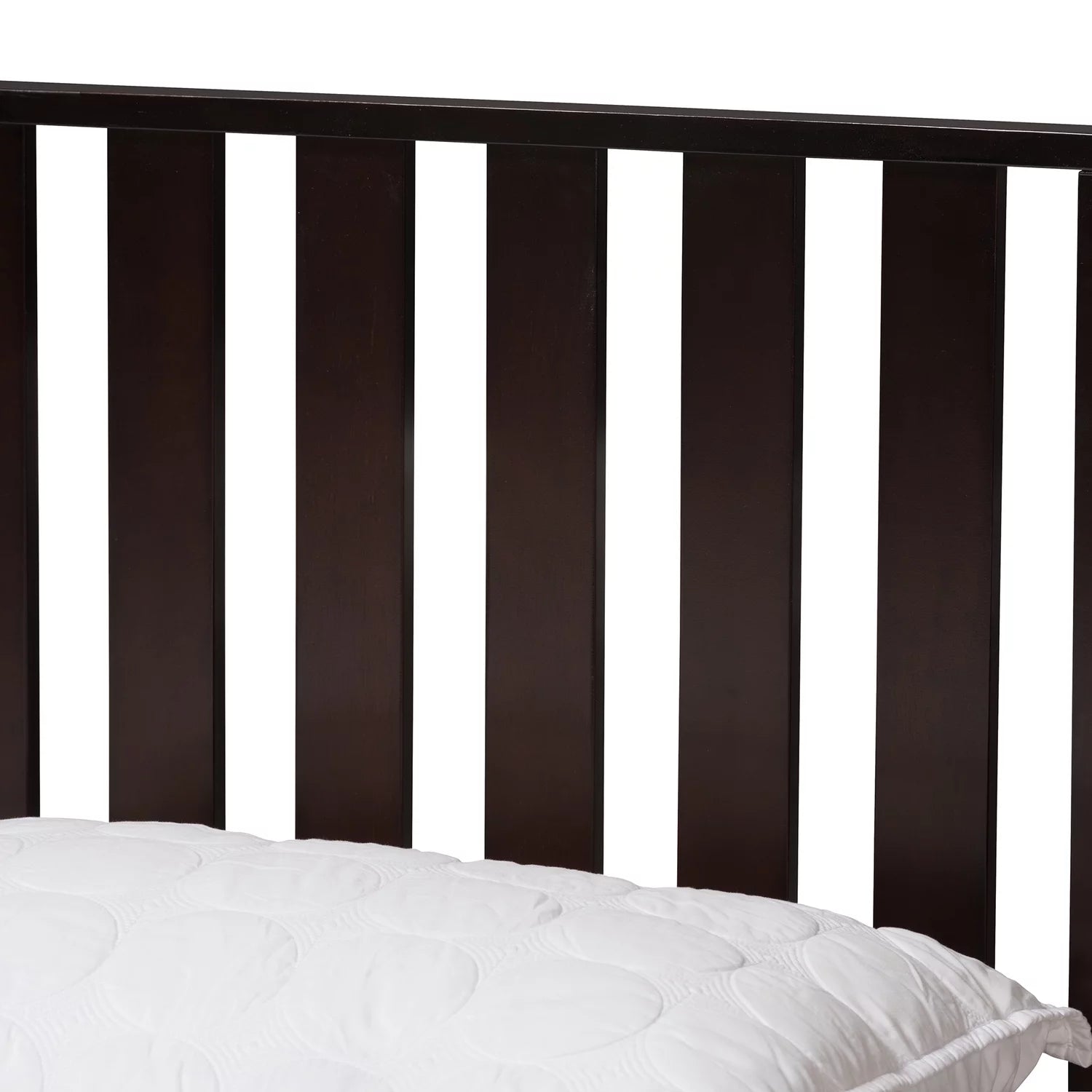 Baxton Studio Harlan Modern Classic Mission Style Dark Brown-Finished Wood Full Platform Bed-Color:Brown,Finish:Dark Wood,Material:Rubber Wood/Poplar,Quantity:1,Size:Full,Style:Mission