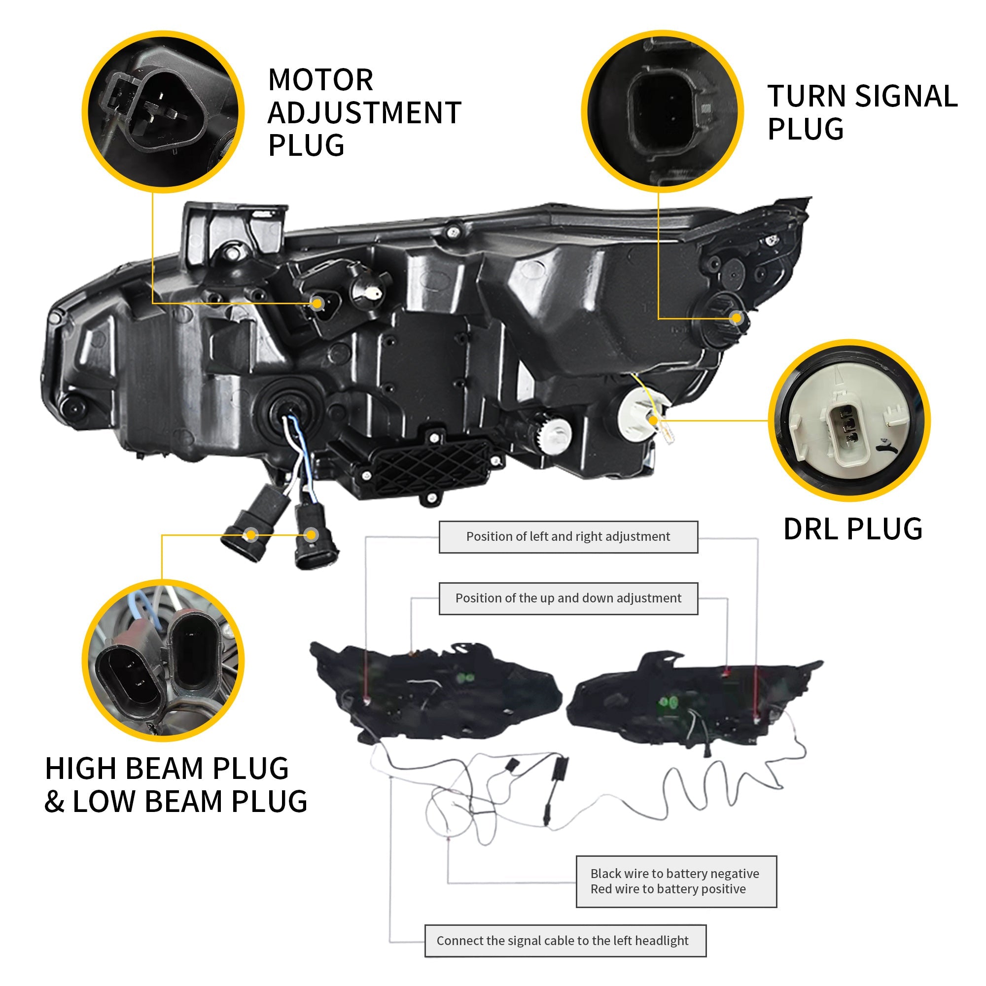 2016-2021 Honda Civic LED Front Headlights [Sedan, Hatchback, Coupe]
