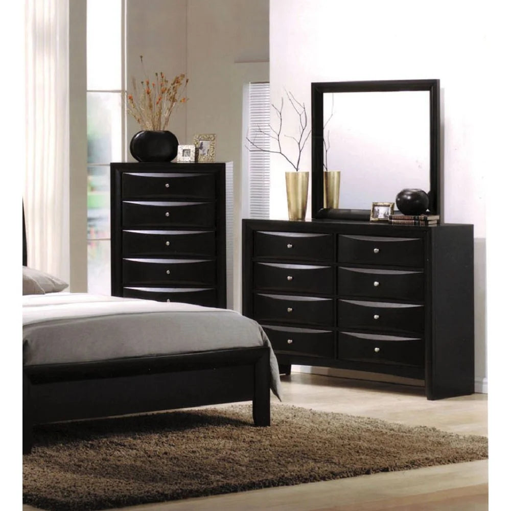 ACME Ireland Rectangular Wood 8-Drawer Storage Dresser in Black