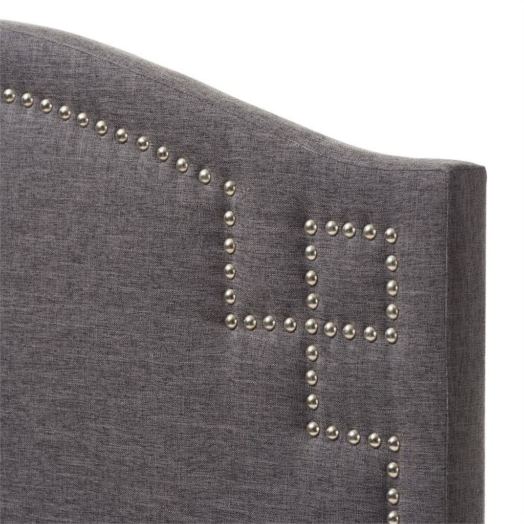 Allora Upholstered Twin Headboard in Dark Gray