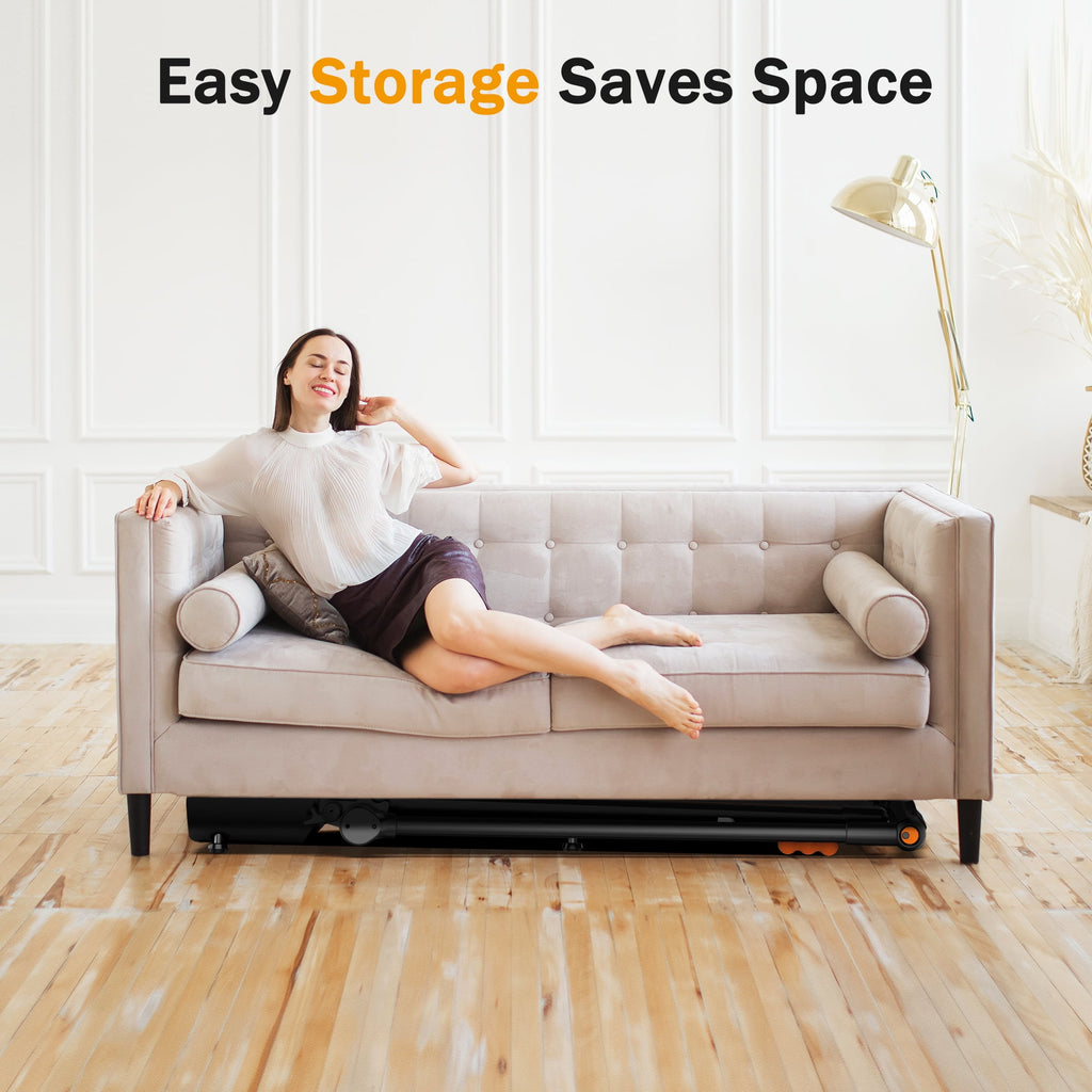 2 in 1 Walking Pad,Under Desk Treadmill for Home/Office, Neche Folding Treadmill 2.5HP with Remote,0.6-7.6mph