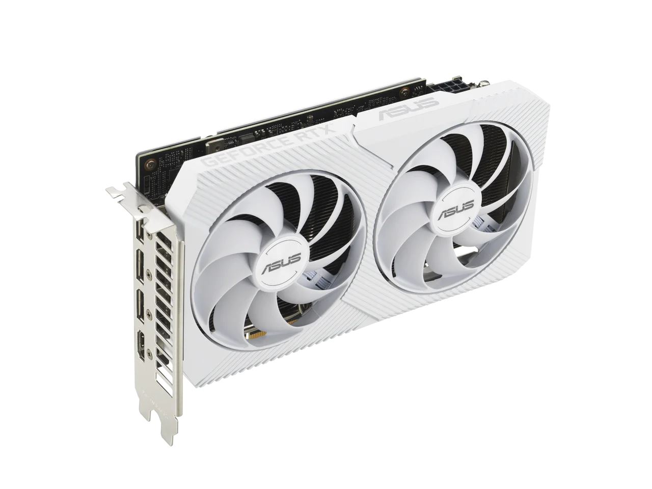 ASUS Dual GeForce RTX 3060 White OC Edition 12GB GDDR6 (PCIe 4.0, 12GB GDDR6, HDMI 2.1, DisplayPort 1.4a, 2-slot design, Axial-tech fan design, 0dB technology) DUAL-RTX3060-O12G-WHITE