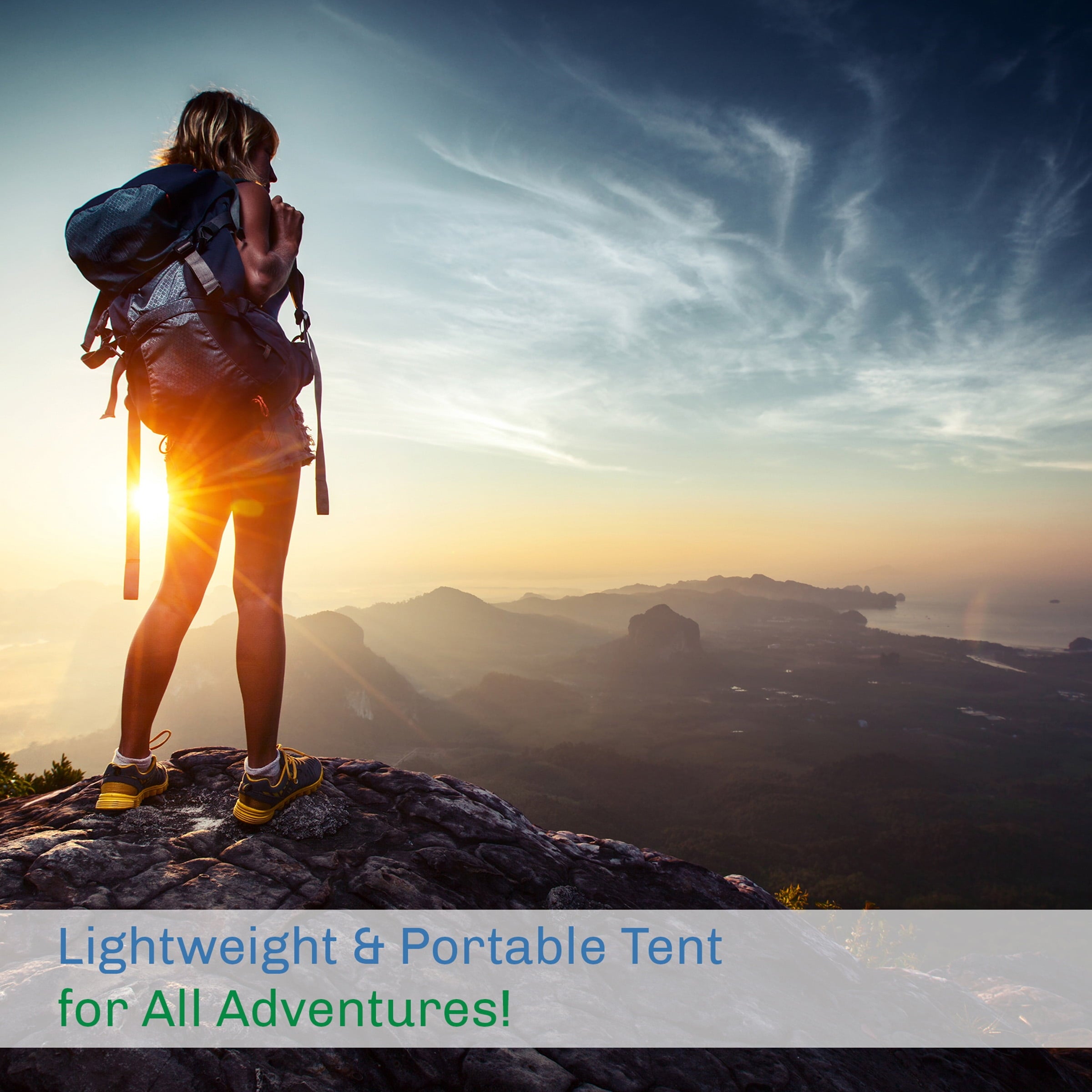 2-Person Dome Tent- Rain Fly & Carry Bag- Easy Set Up-Great for Camping Backpacking Hiking & Outdoor Music Festivals by Wakeman Outdoors (Yellow)