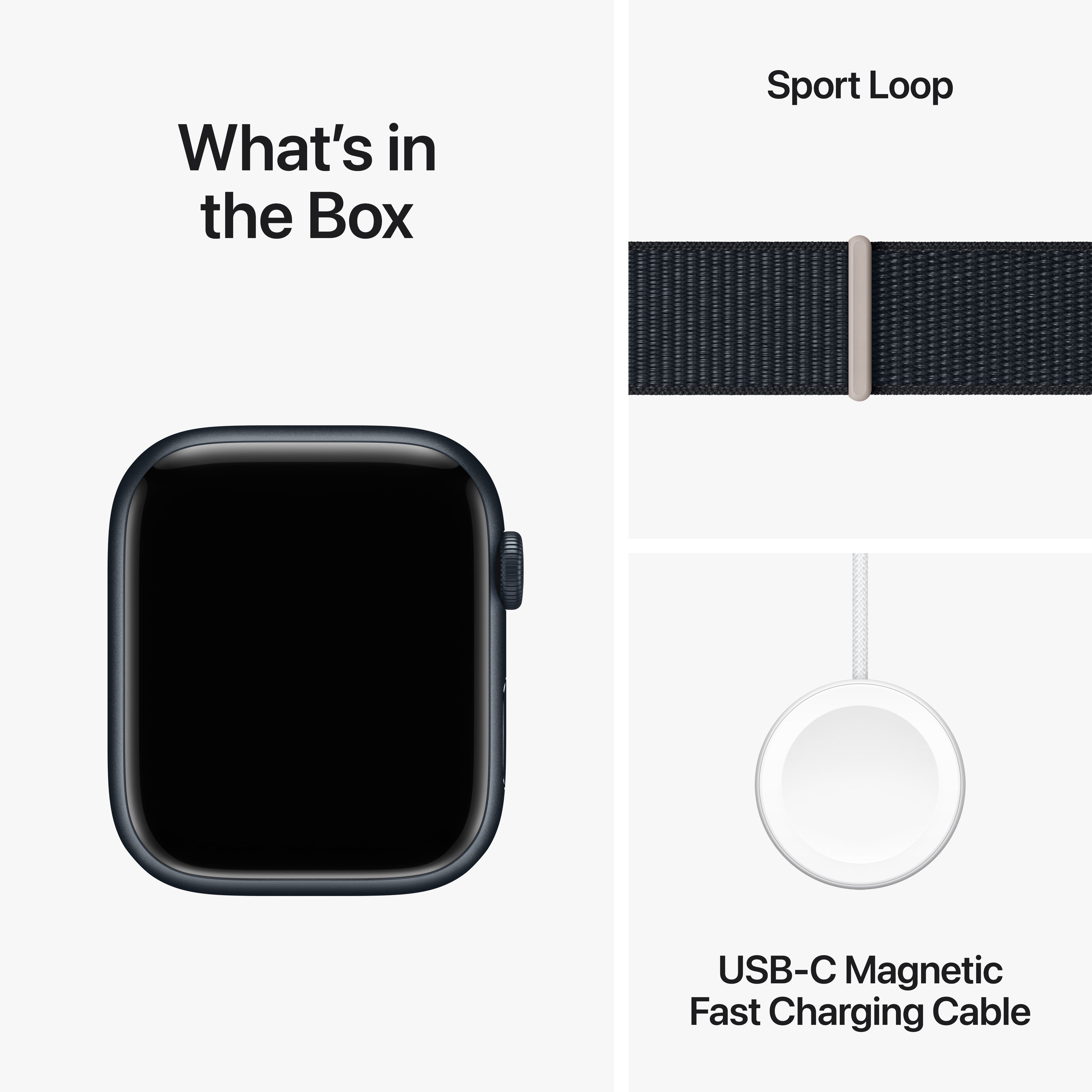 Apple Watch Series 9 GPS 45mm Midnight Aluminum Case with Midnight Sport Band - M/L. Fitness Tracker, Blood Oxygen & ECG Apps, Always-On Retina Display