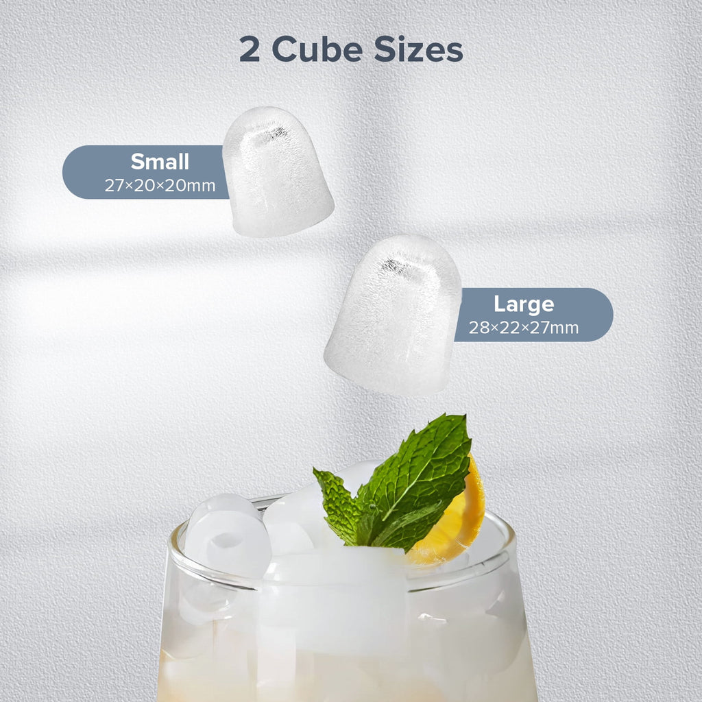 Auseo Countertop Ice Maker, Self-cleaning Portable Ice Maker Machine with Handle and Ice Scoop, Bullet Ice Cubes, 9Pcs/8Min 26Lbs/24H for Home/Office/Bar/Party (Black)