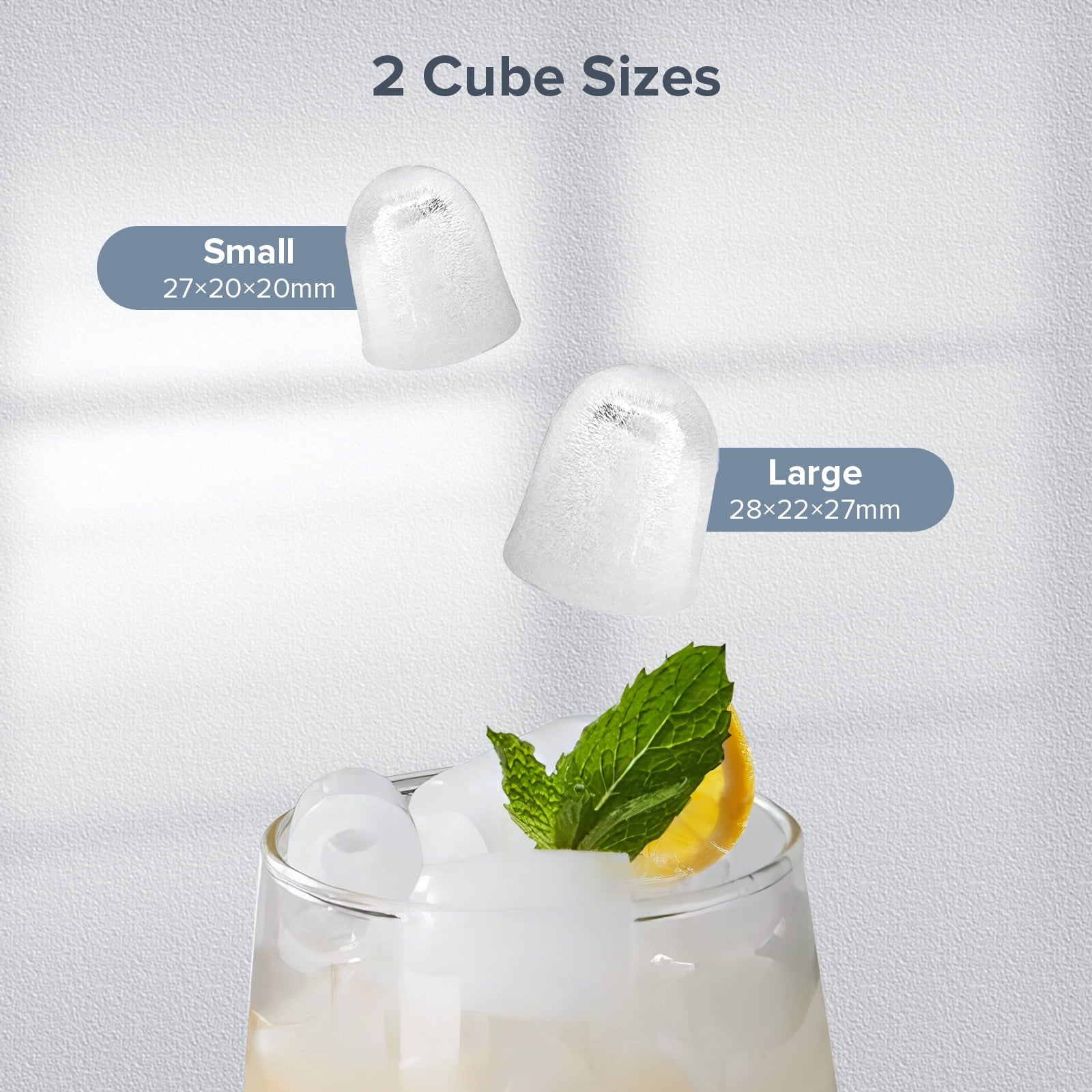 Auseo Countertop Ice Maker, Self-cleaning Portable Ice Maker Machine with Handle and Ice Scoop, Bullet Ice Cubes, 9Pcs/8Min 26Lbs/24H for Home/Office/Bar/Party (Black)