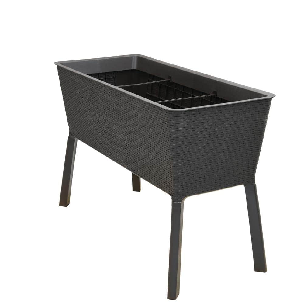 44.5 in. W x 15.25 in. H Easy Grow Elevated Resin Garden Bed Large