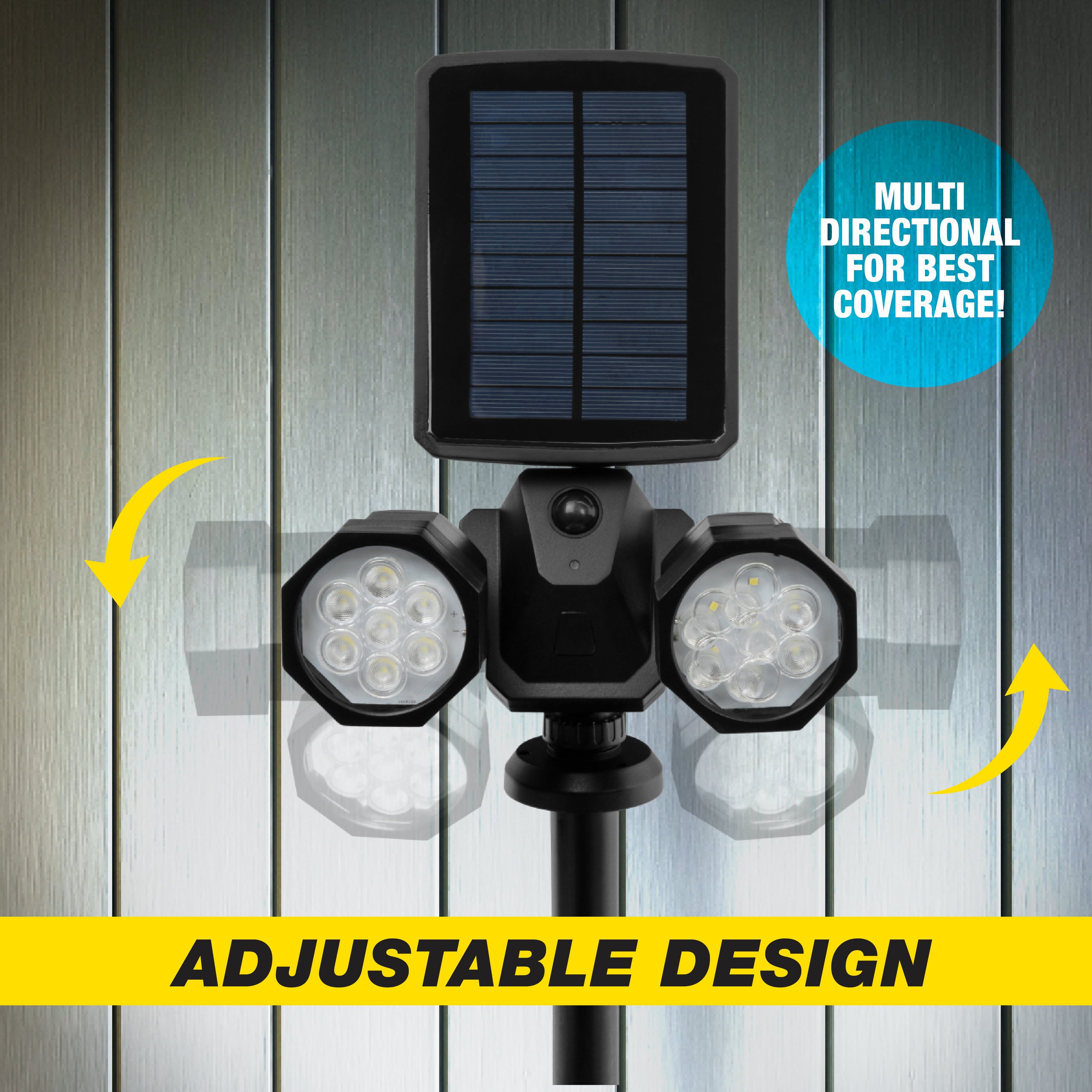 Bell and Howell Bionic Spotlight Duo Solar Outdoor Security Light Solar Lights 120° Beam Angles