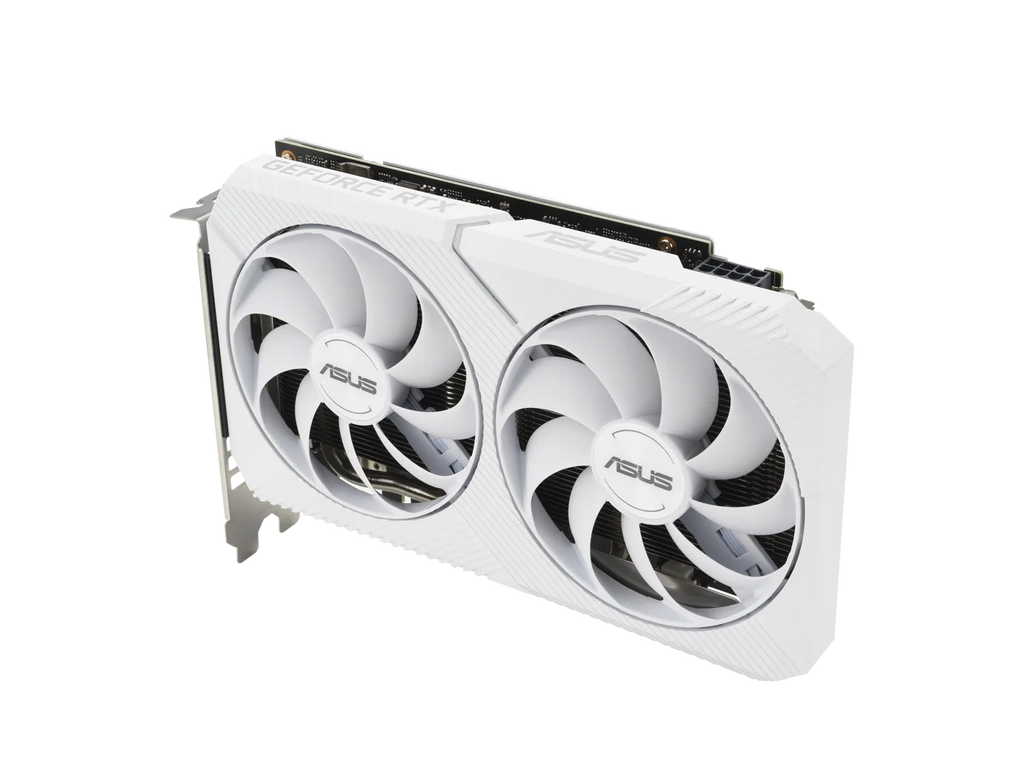 ASUS Dual GeForce RTX 3060 White OC Edition 12GB GDDR6 (PCIe 4.0, 12GB GDDR6, HDMI 2.1, DisplayPort 1.4a, 2-slot design, Axial-tech fan design, 0dB technology) DUAL-RTX3060-O12G-WHITE