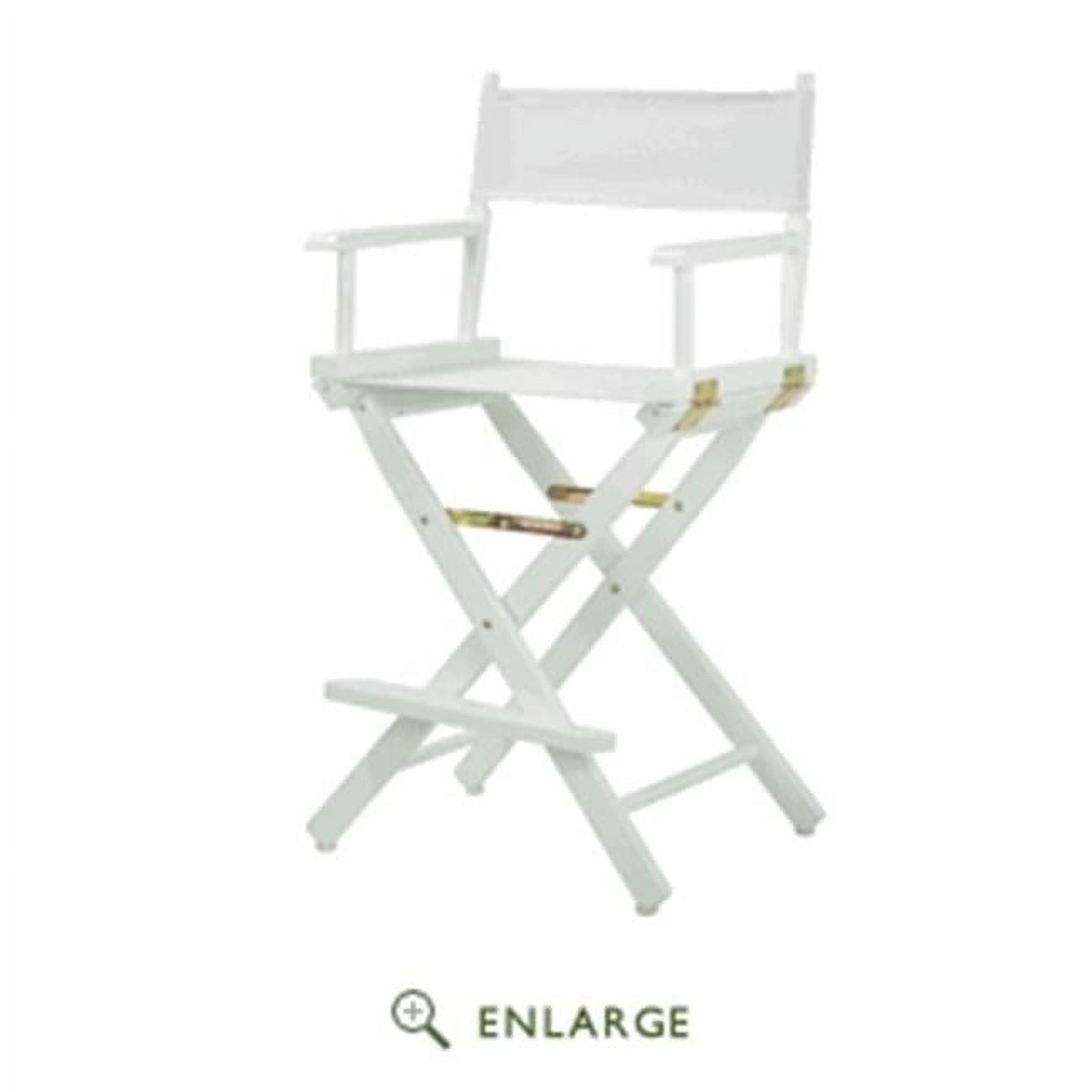 "24" Director's Chair White Frame-Purple Canvas"