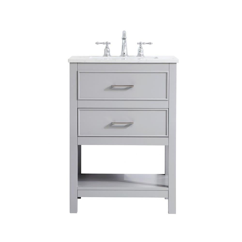 24 inch 1 Drawer Single Single Bathroom Vanity Sink Set-Grey Finish Bailey Street Home 779-Bel-3352471