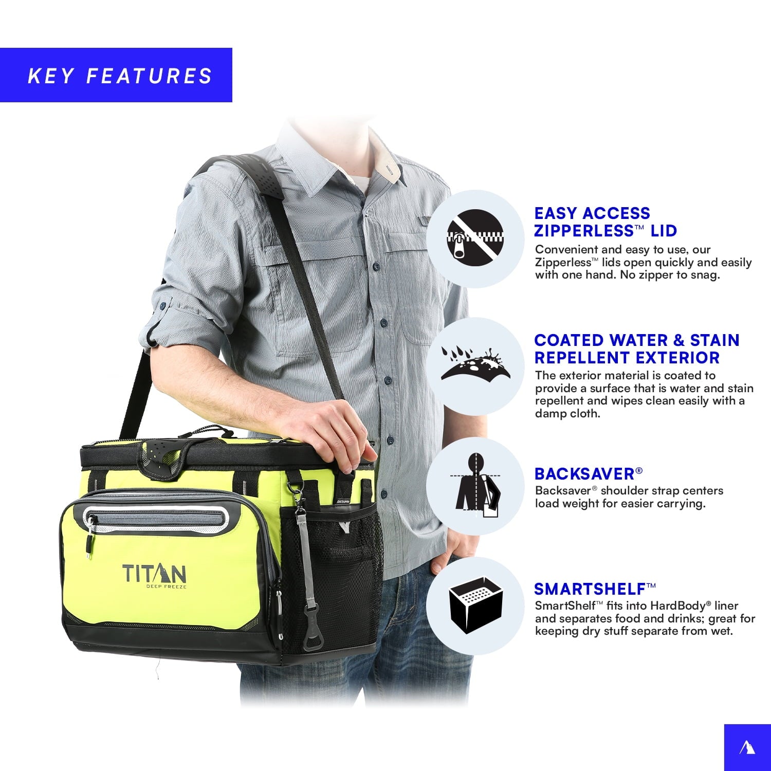 Arctic Zone® Titan Deep Freeze® 30 Can/20 Quart Zipperless Hardbody® Cooler - Citrus