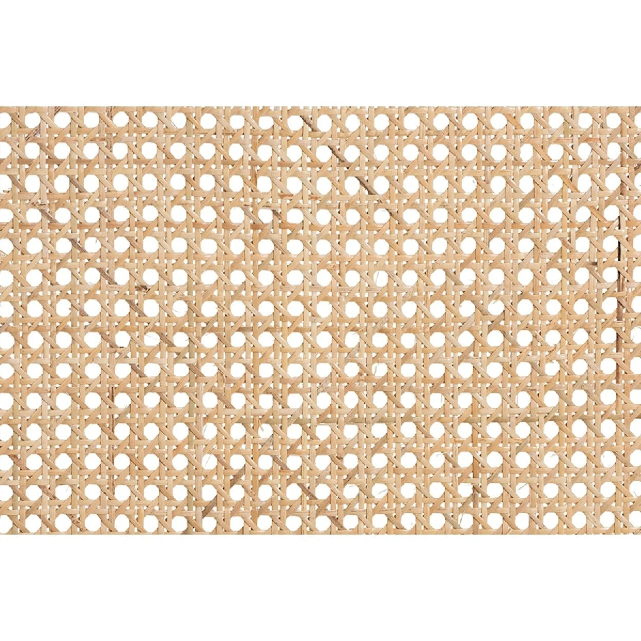 Baxton Studio Cambree Mid-Century Modern Brown Woven Rattan and Black Wood 2-Piece Cane Dining Chair Set