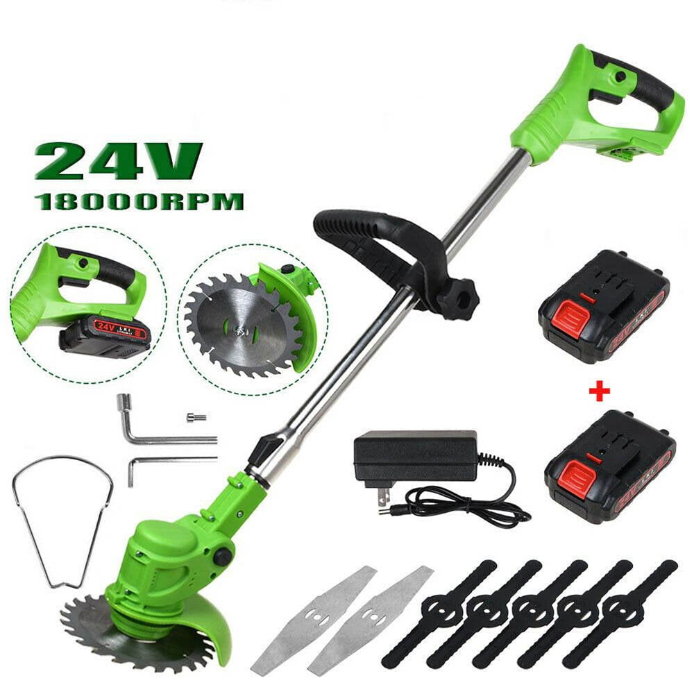 24V 800W Electric Grass Trimmer Cordless With Brushless Electric Machine, Battery Weed Eater, Electric Weed Wacker, Lawn Mower Cordless Pruning Cutter Weed Wacker Garden Trimming Tool
